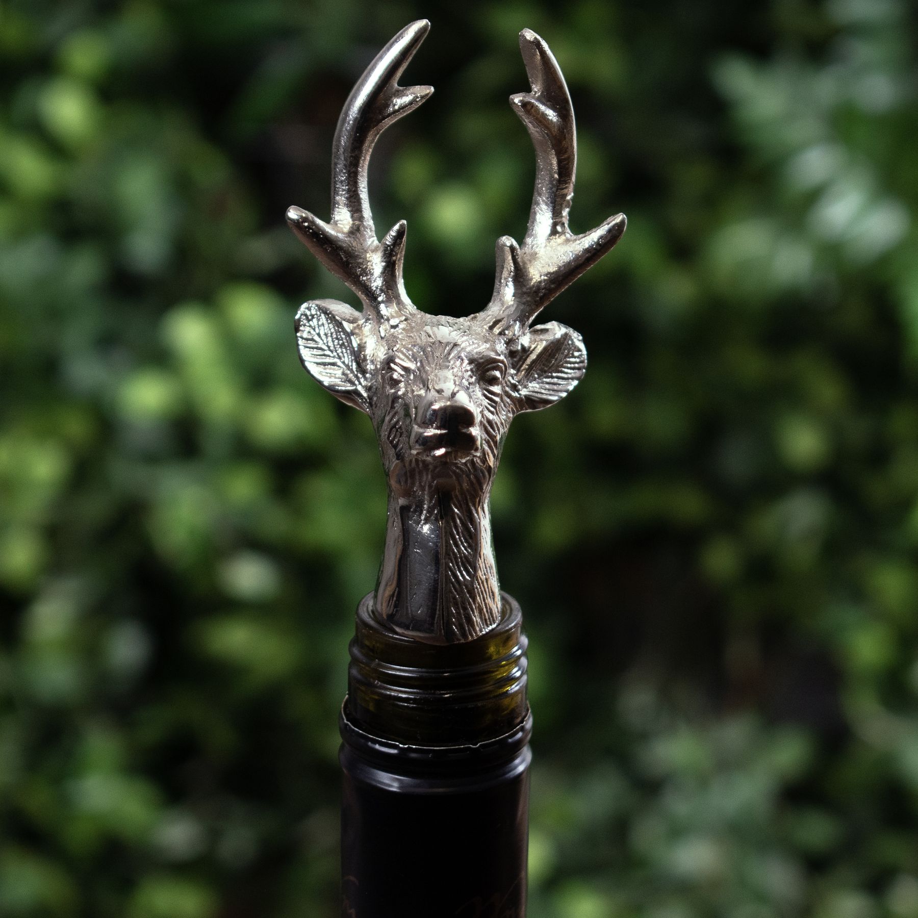 Silver Nickel Reindeer Bottle Stopper - Image 3
