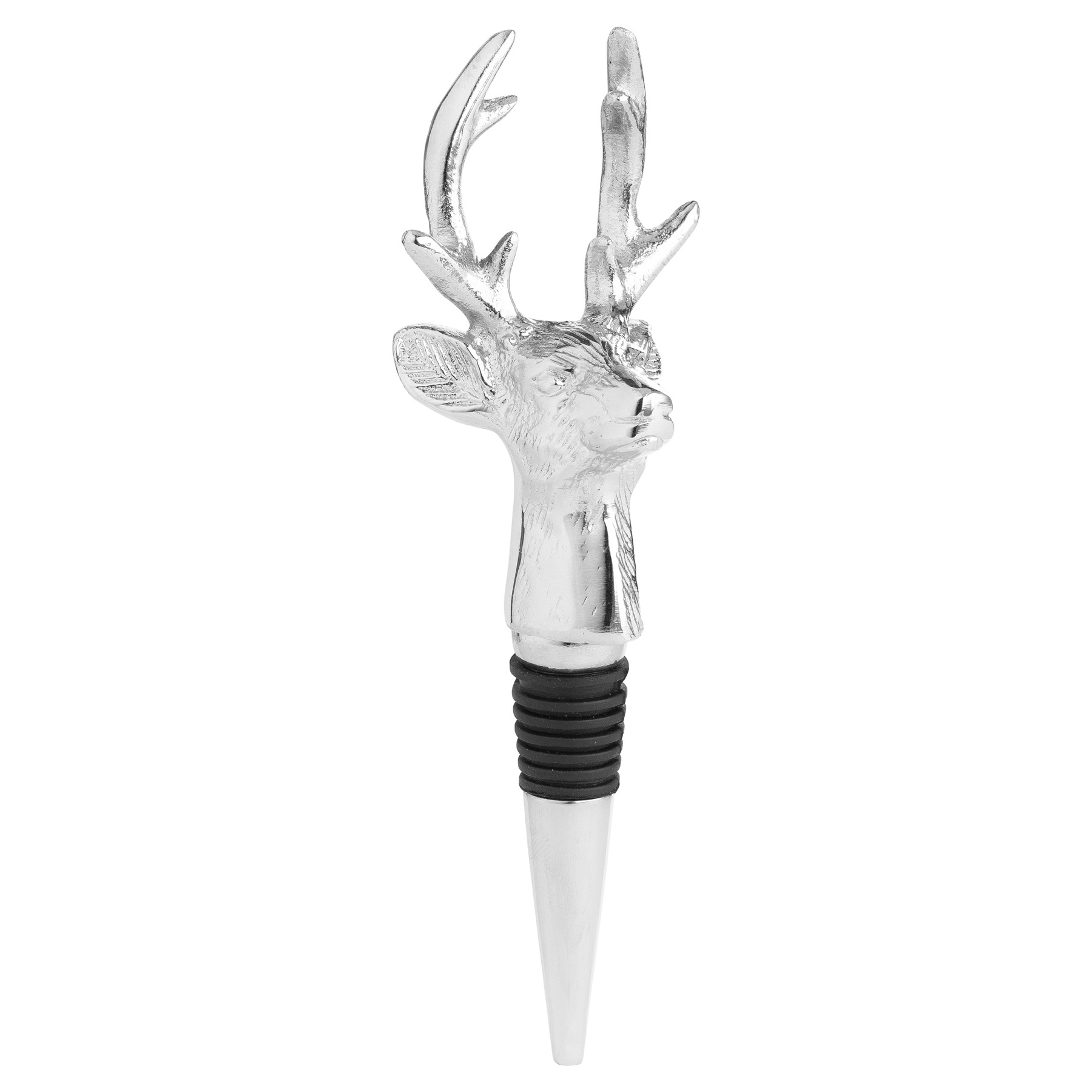 Silver Nickel Reindeer Bottle Stopper - Image 1