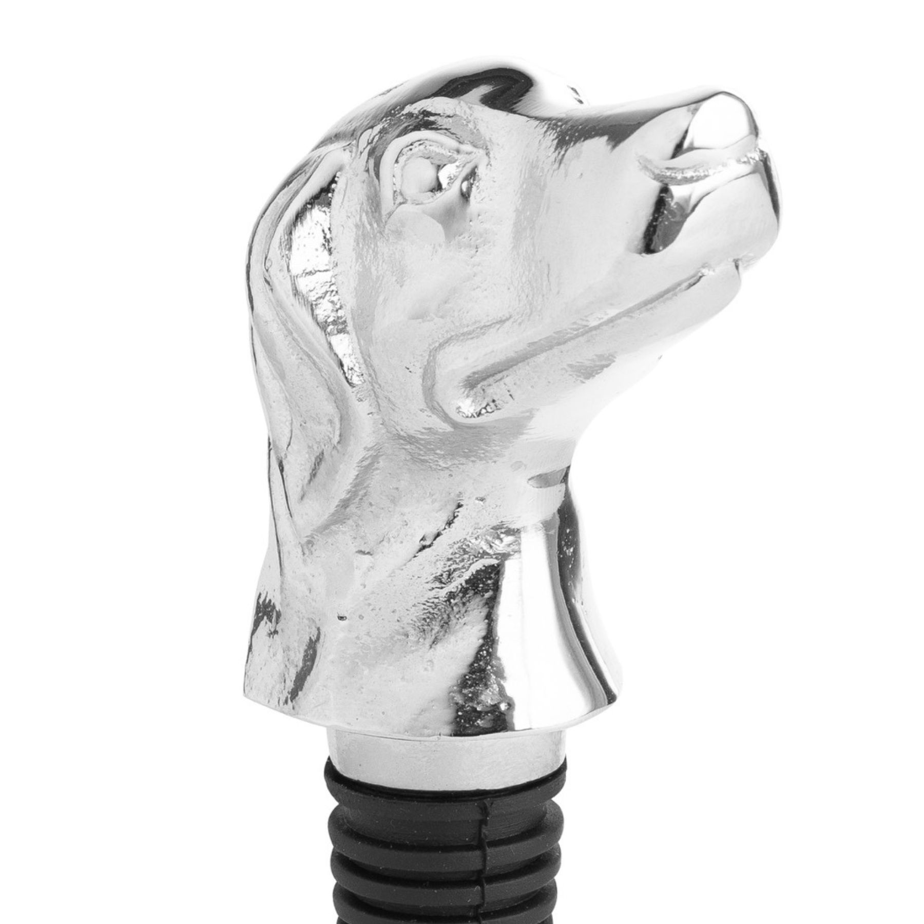 Silver Nickel Dog Bottle Stopper - Image 2