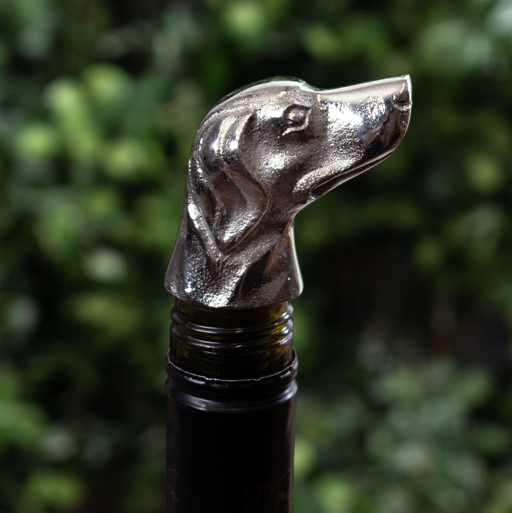 Silver Nickel Dog Bottle Stopper - Image 3
