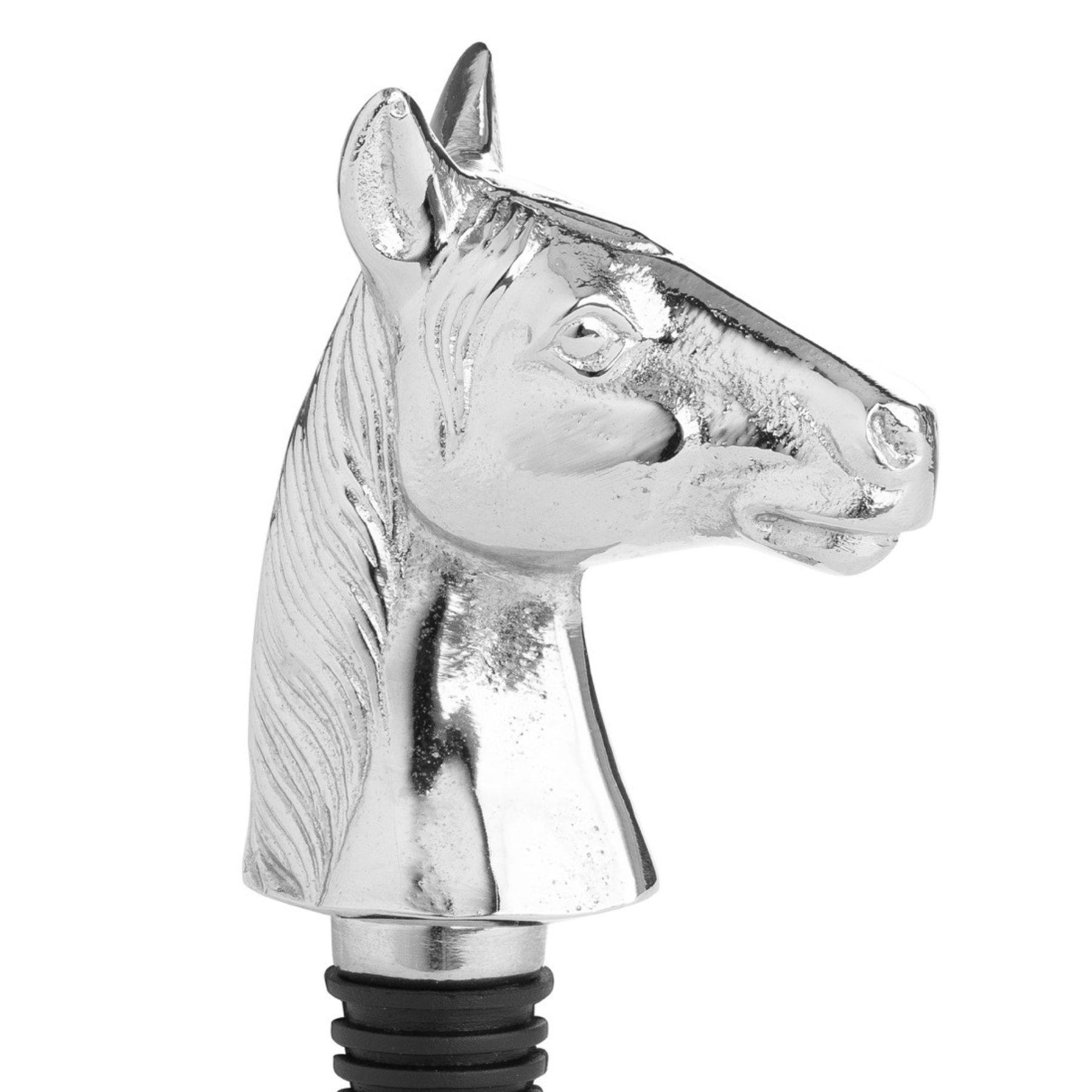 Silver Nickel Horse Bottle Stopper - Image 2