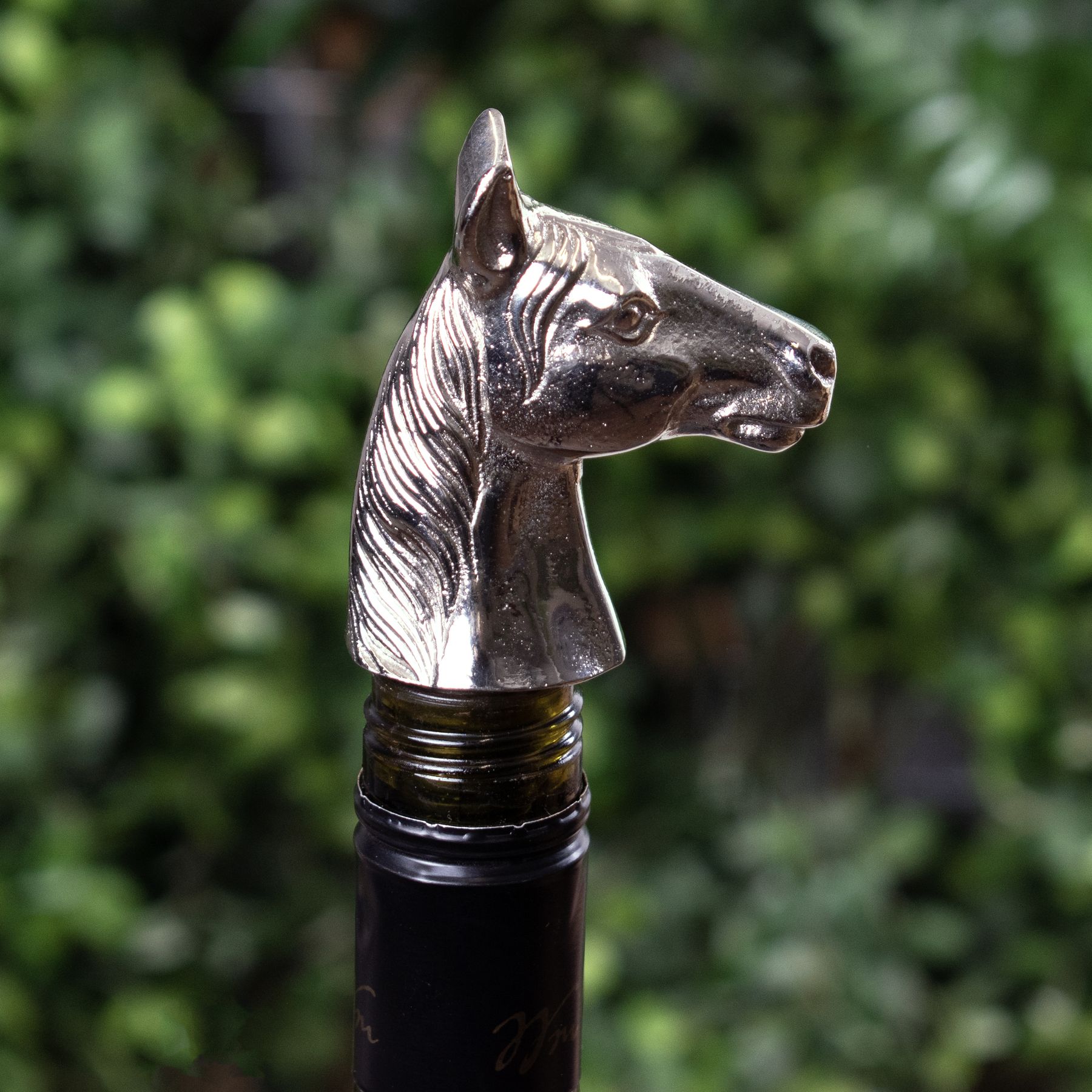 Silver Nickel Horse Bottle Stopper - Image 3