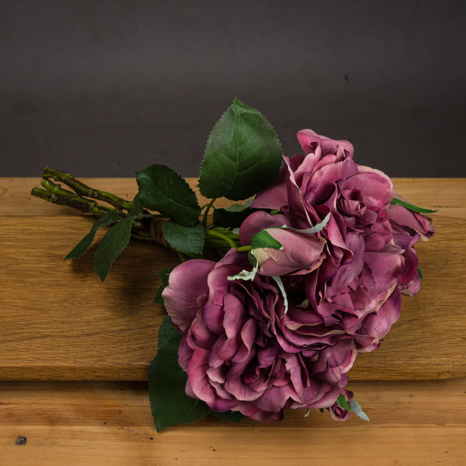 Dusty Pink Short Stem Rose Bouquet - Image 1