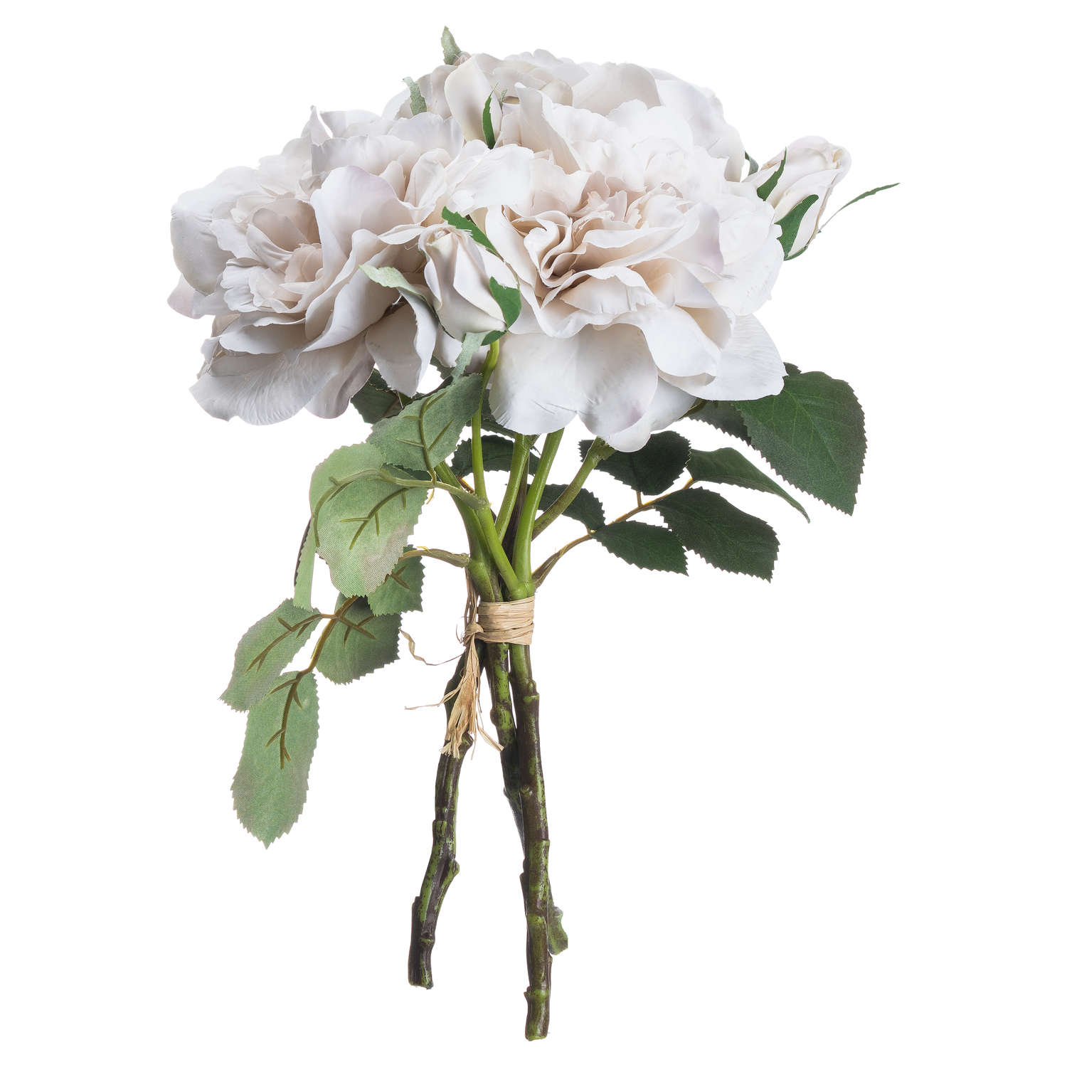 Grey White Short Stem Rose Bouquet - Image 2