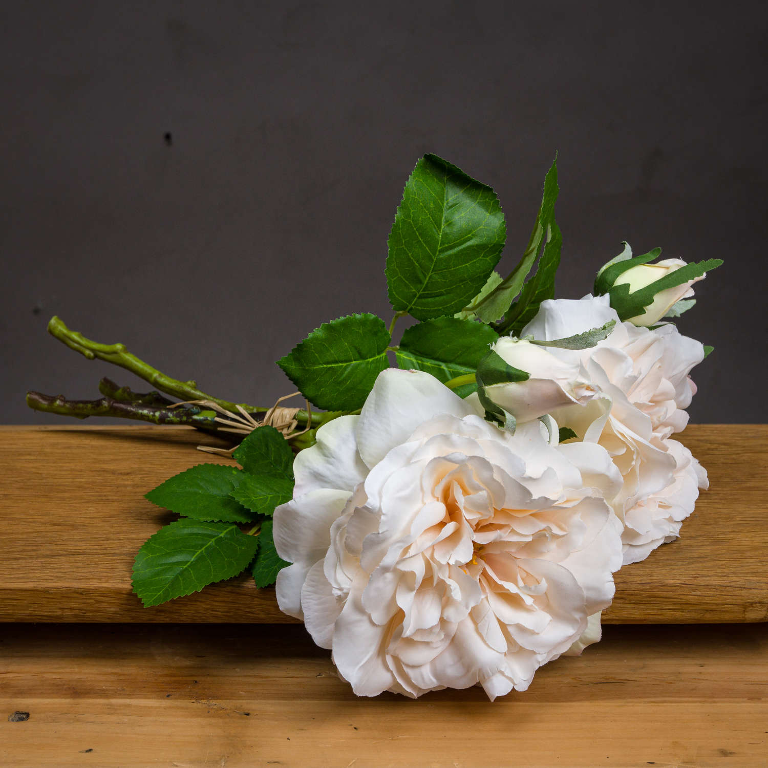 Peachy Cream Short Stem Rose Bouquet - Image 1