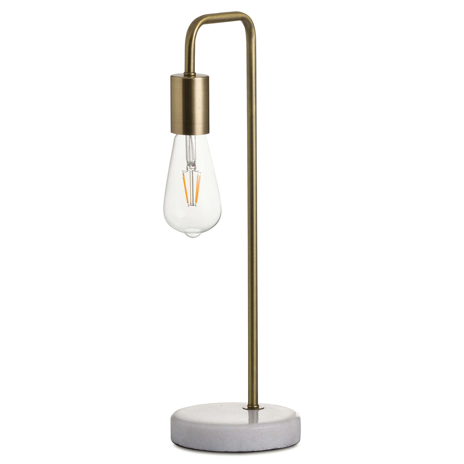 Marble And Brass Industrial Desk Lamp - Image 1