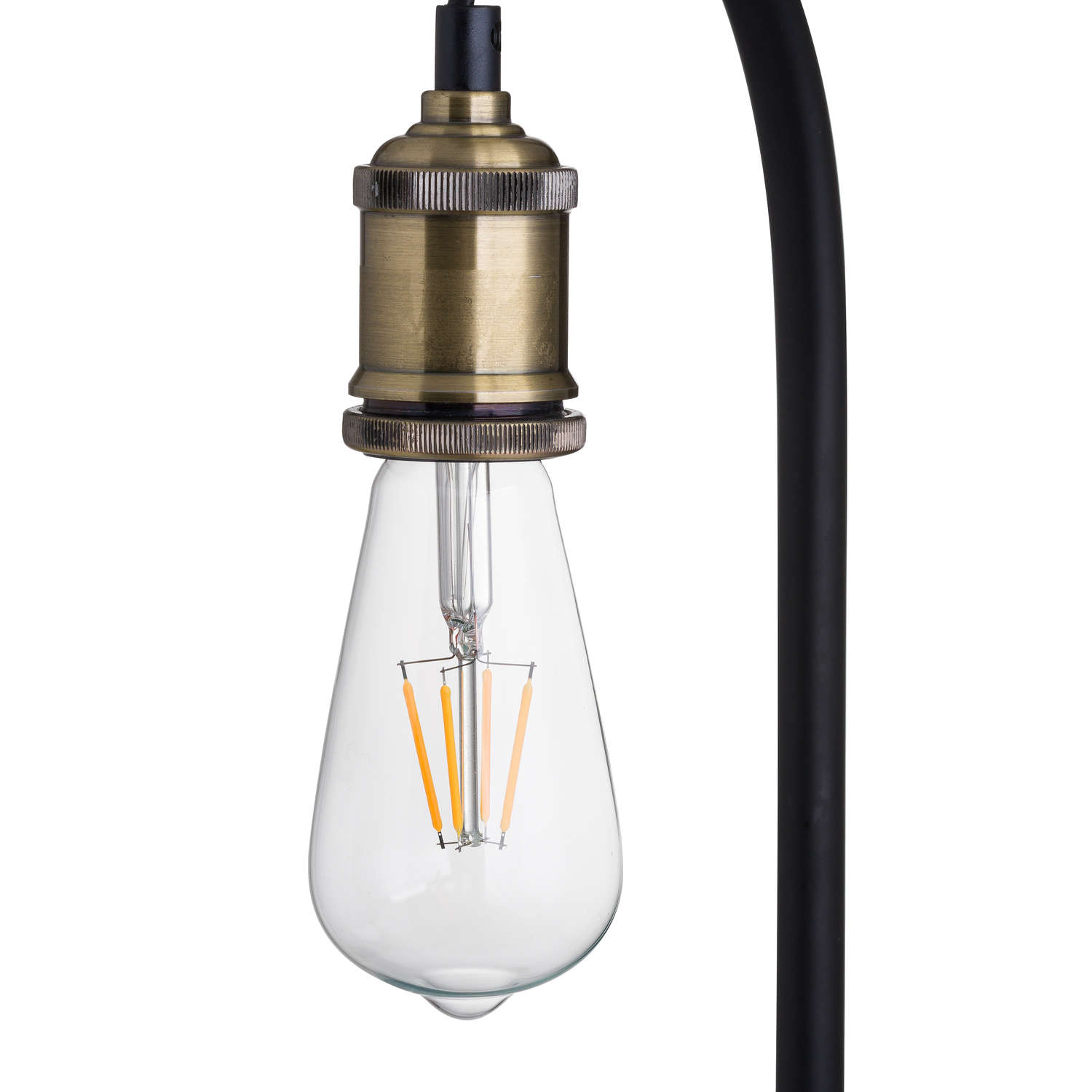 Industrial Black And Brass Desk Lamp Inc Bulb - Image 2