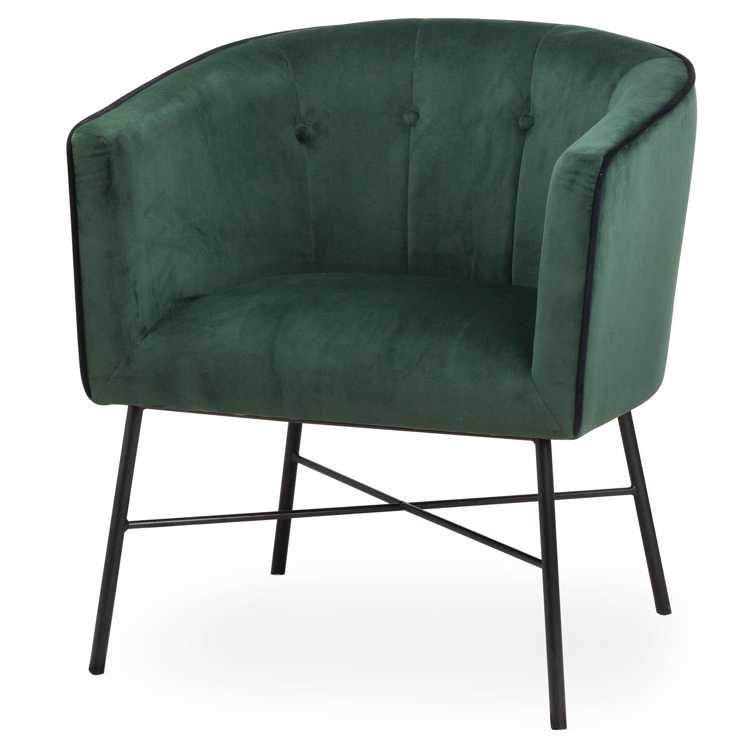 Emerald Green Velvet Urban Tub Chair Wholesale by Hill Interiors