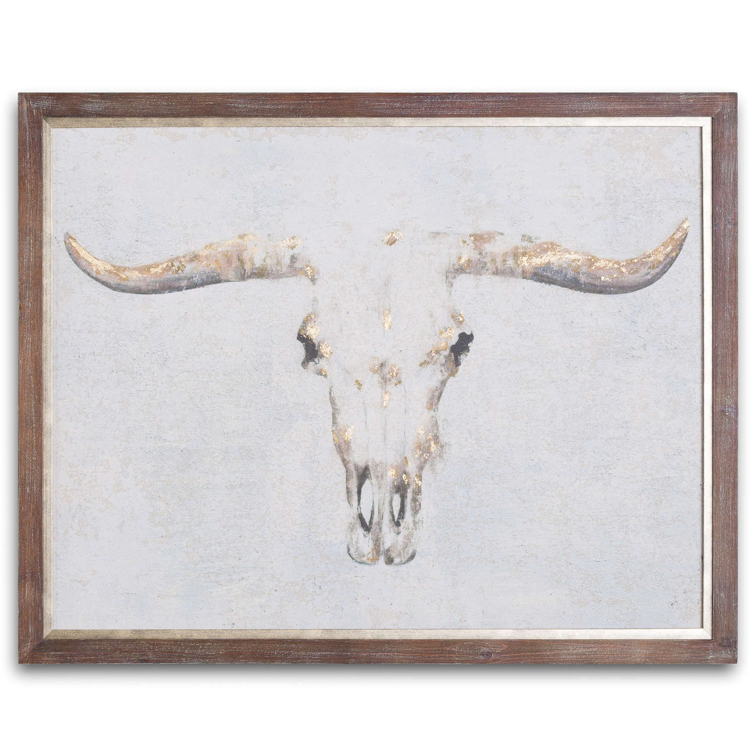Bull On Cement Board With Frame | Wholesale by Hill Interiors