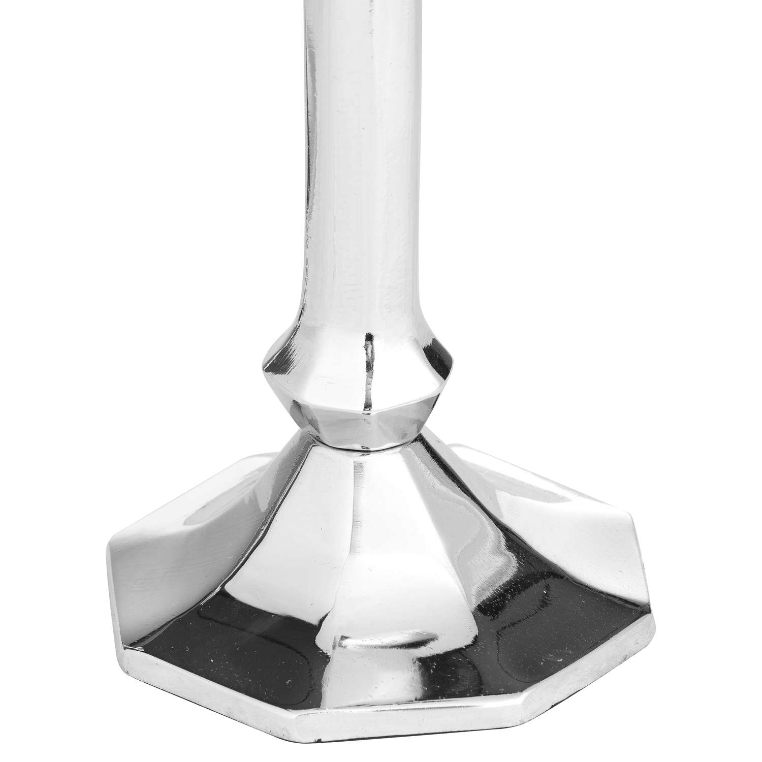 Silver Octagonal Candle Holder - Image 2
