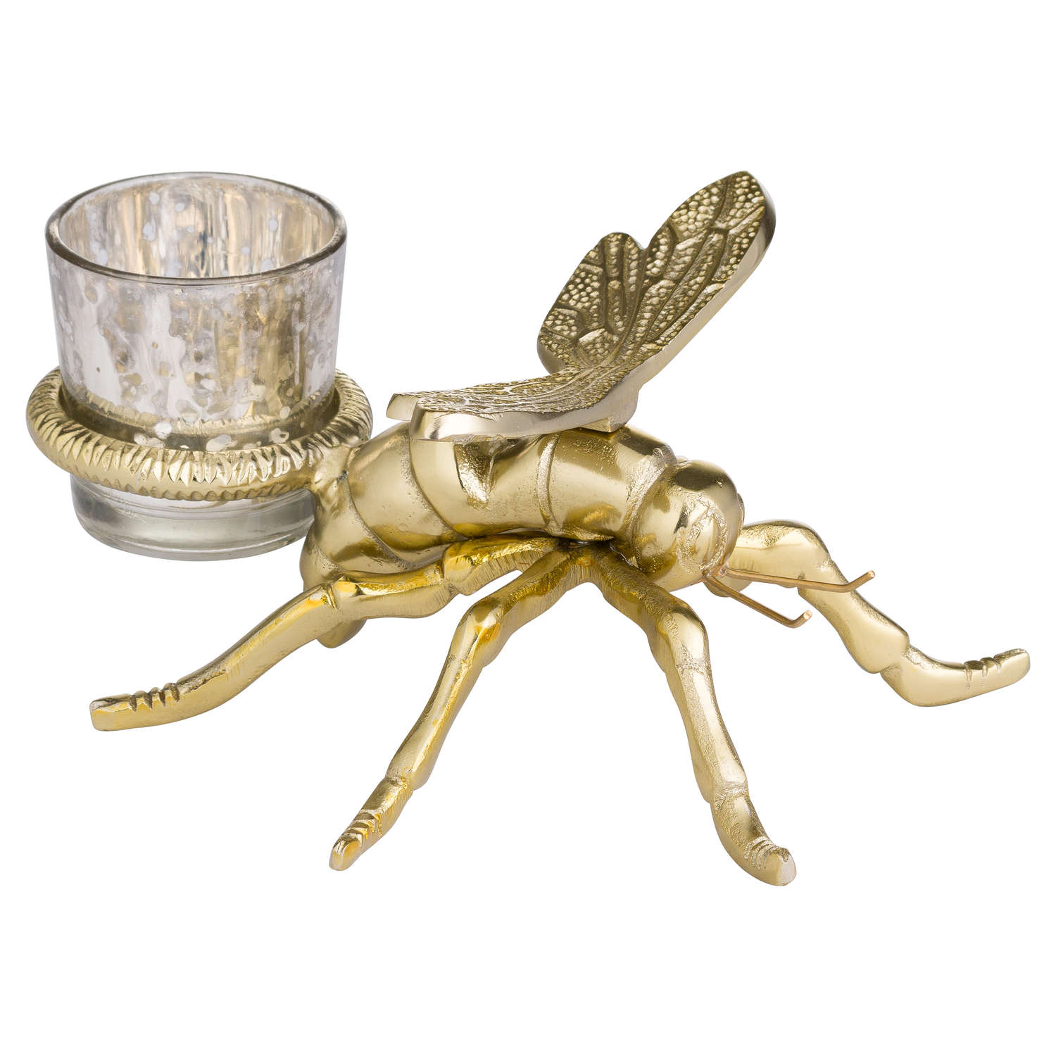 Brass Dragonfly Tealight Holder Wholesale by Hill Interiors