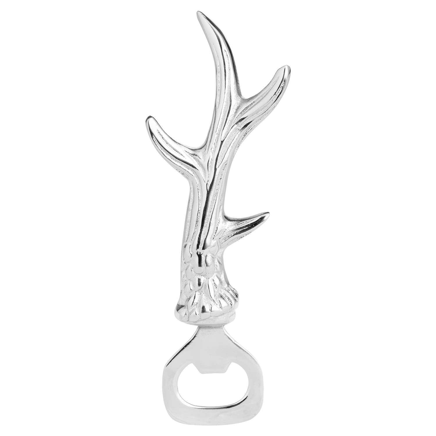 Silver Nickel Antler Bottle Opener - Image 1