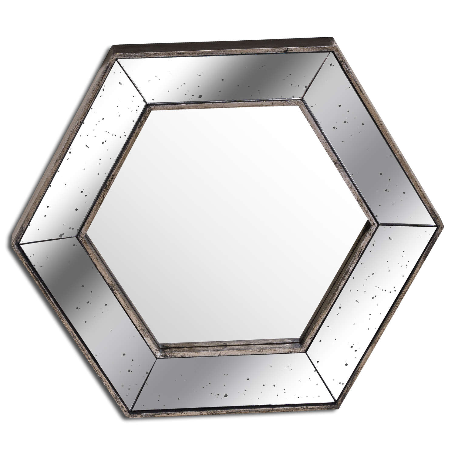 Astor Distressed Hexagon Mirror Wholesale by Hill Interiors