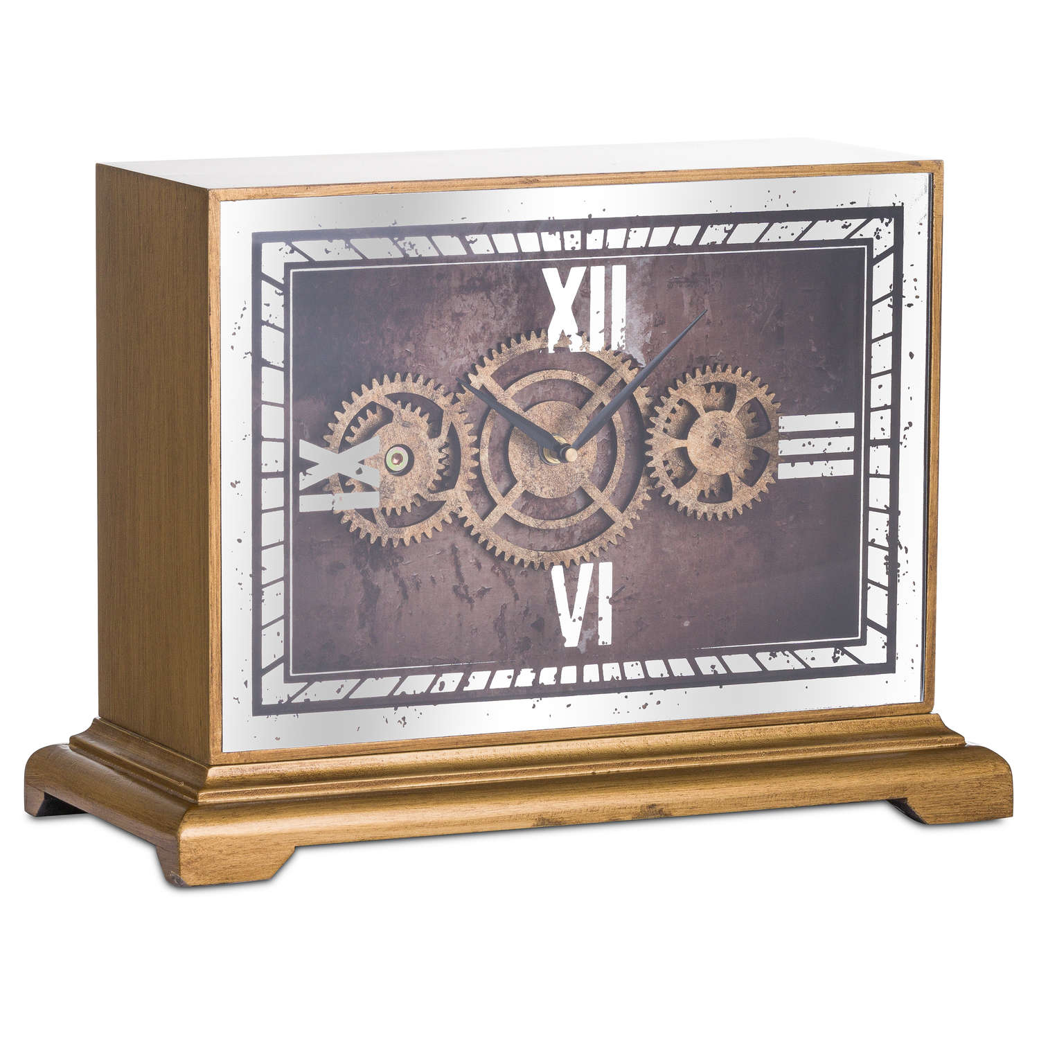 Mirrored Moving Mechanism Mantel Clock Wholesale by Hill Interiors