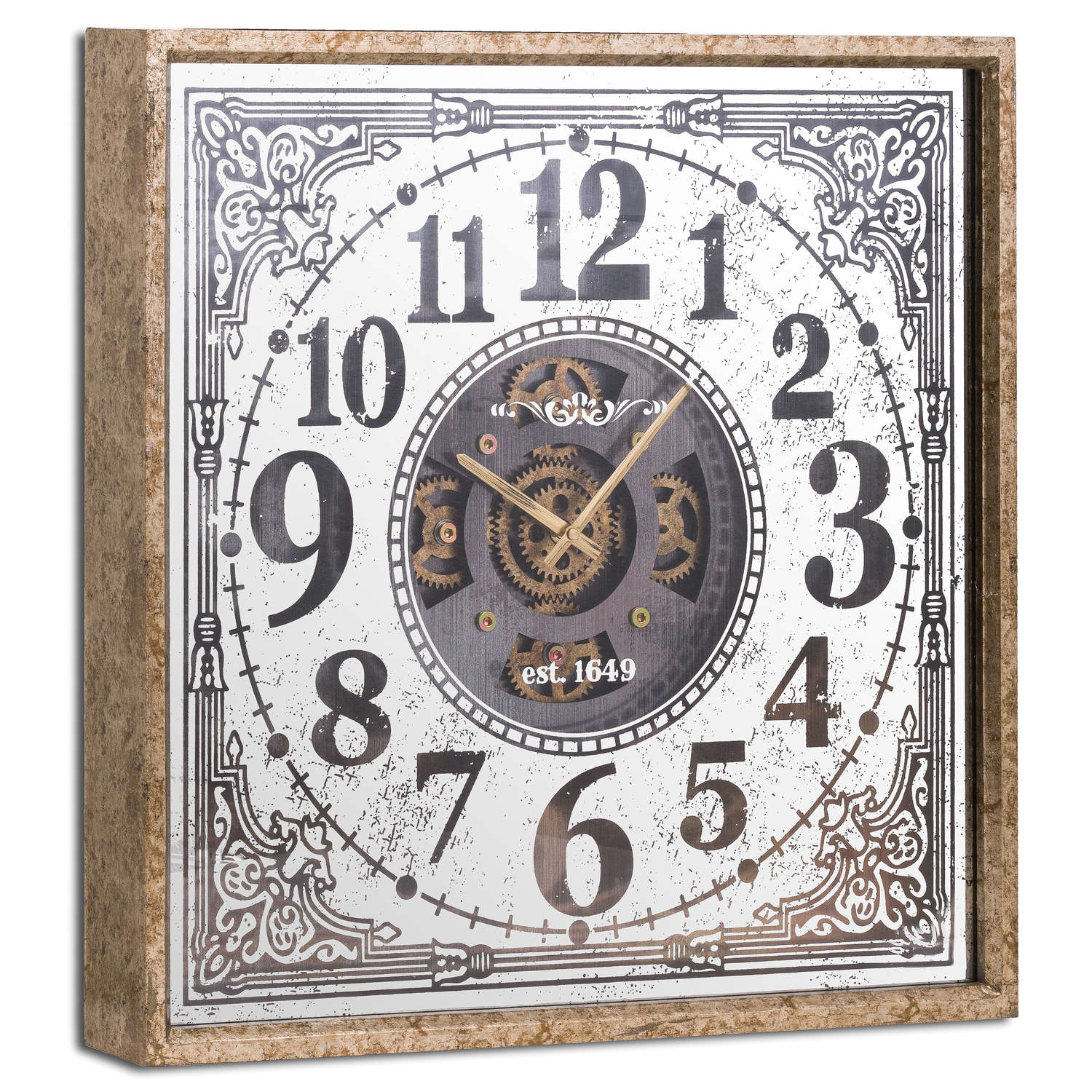 Mirrored Moving Mechanism Wall Clock - Image 1