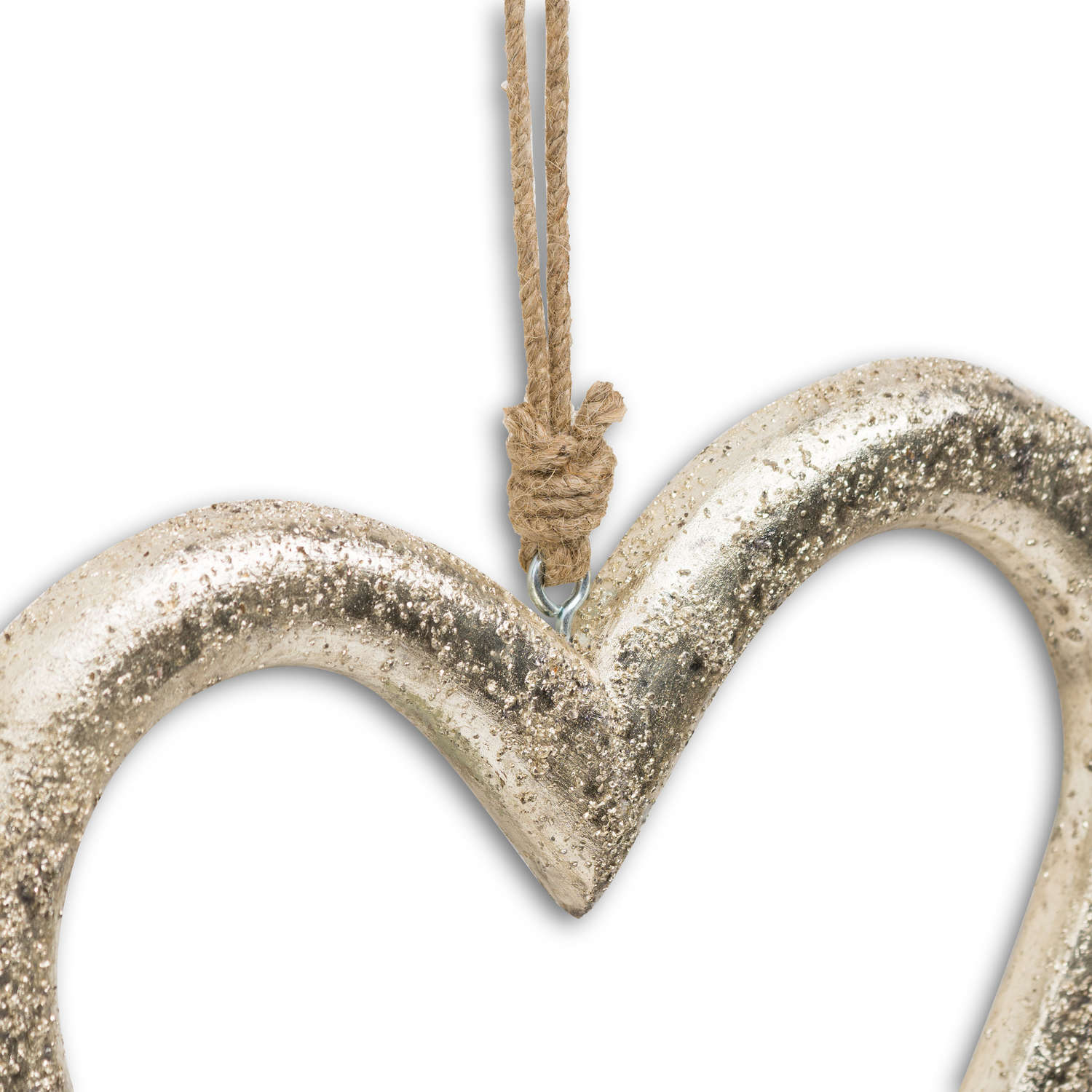 Gold Wooden Heart Hanging Decoration - Image 2