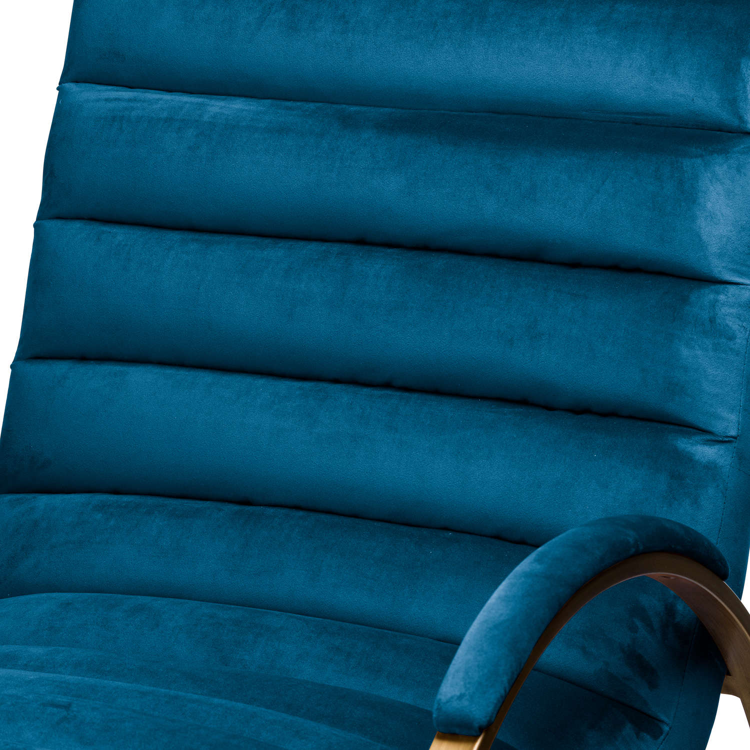 Navy And Brass Ribbed Ark Chair - Image 2