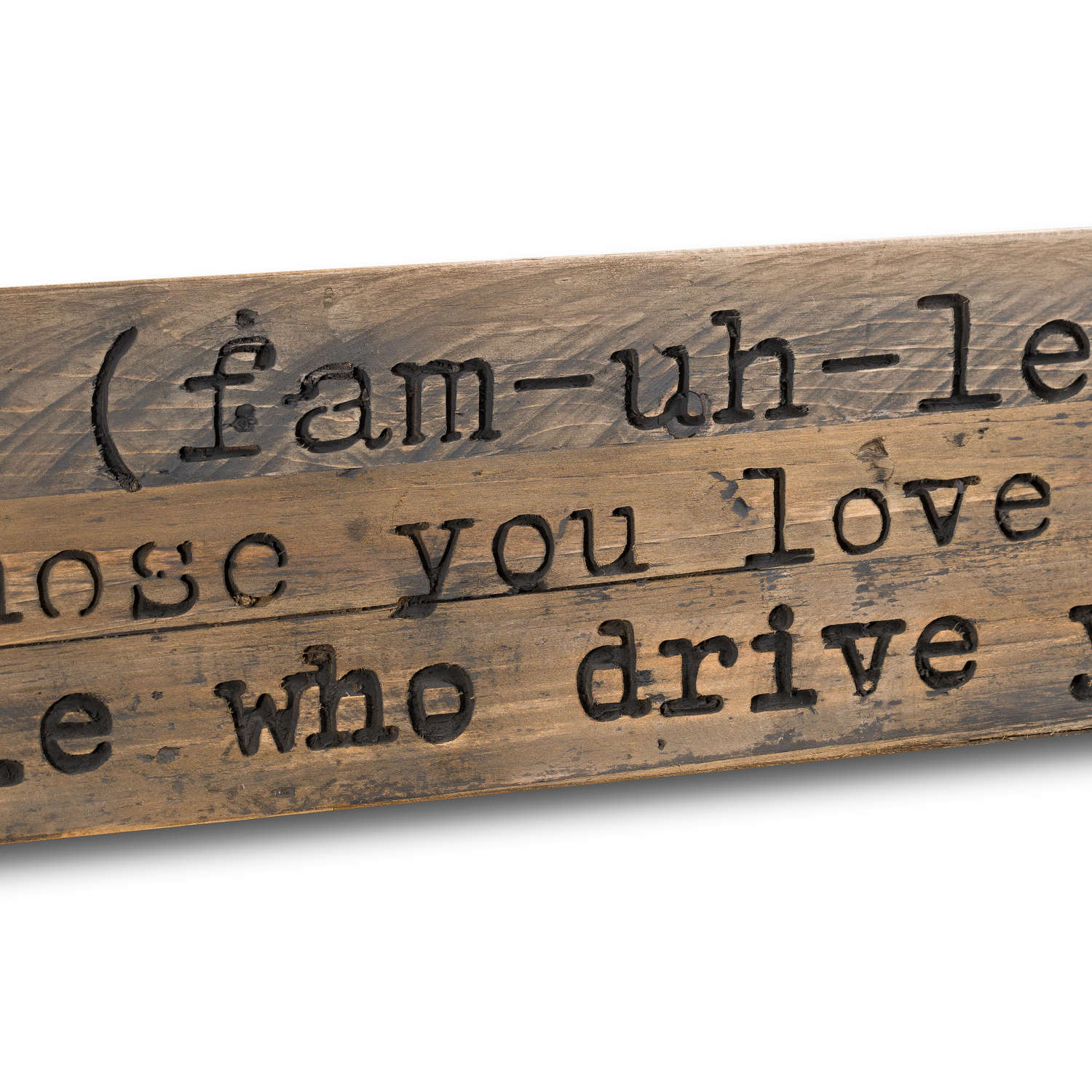 Family Rustic Wooden Message Plaque - Image 2