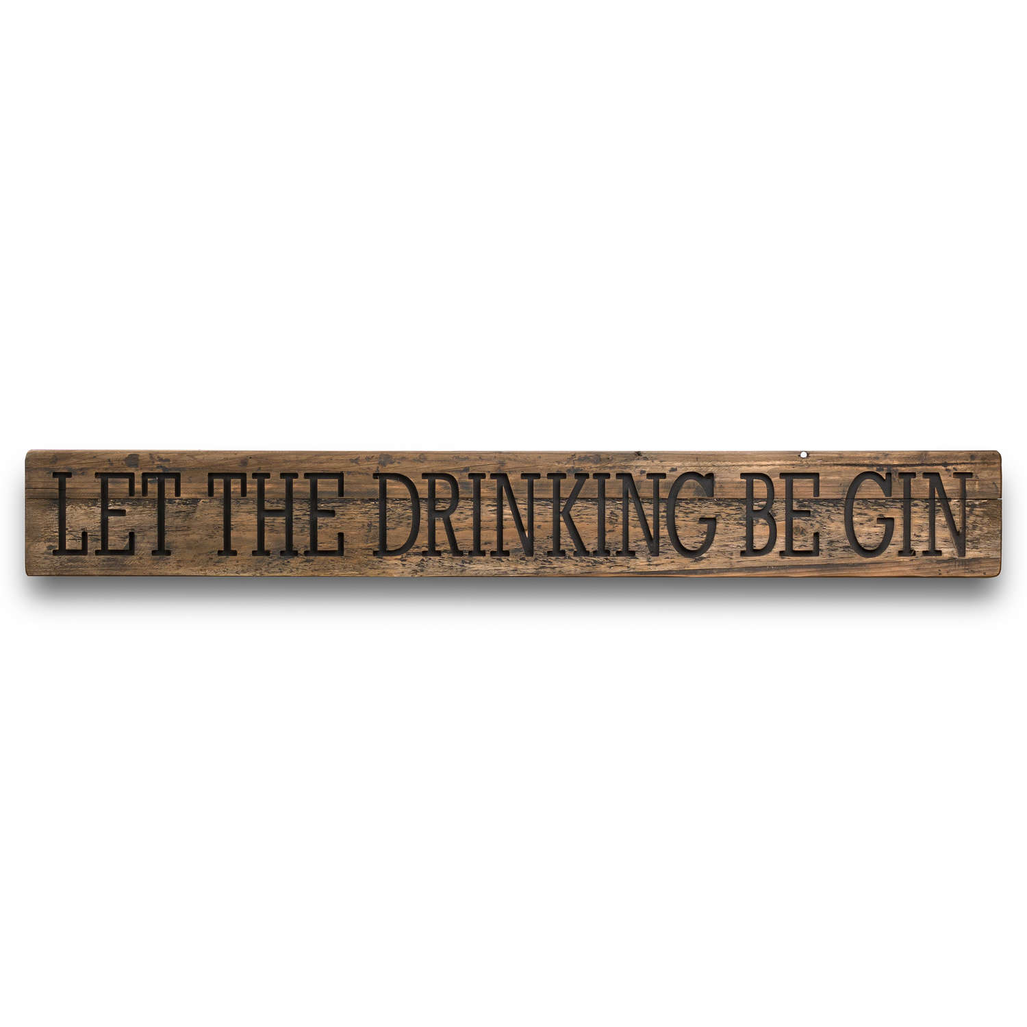 Be Gin Rustic Wooden Message Plaque - Image 1