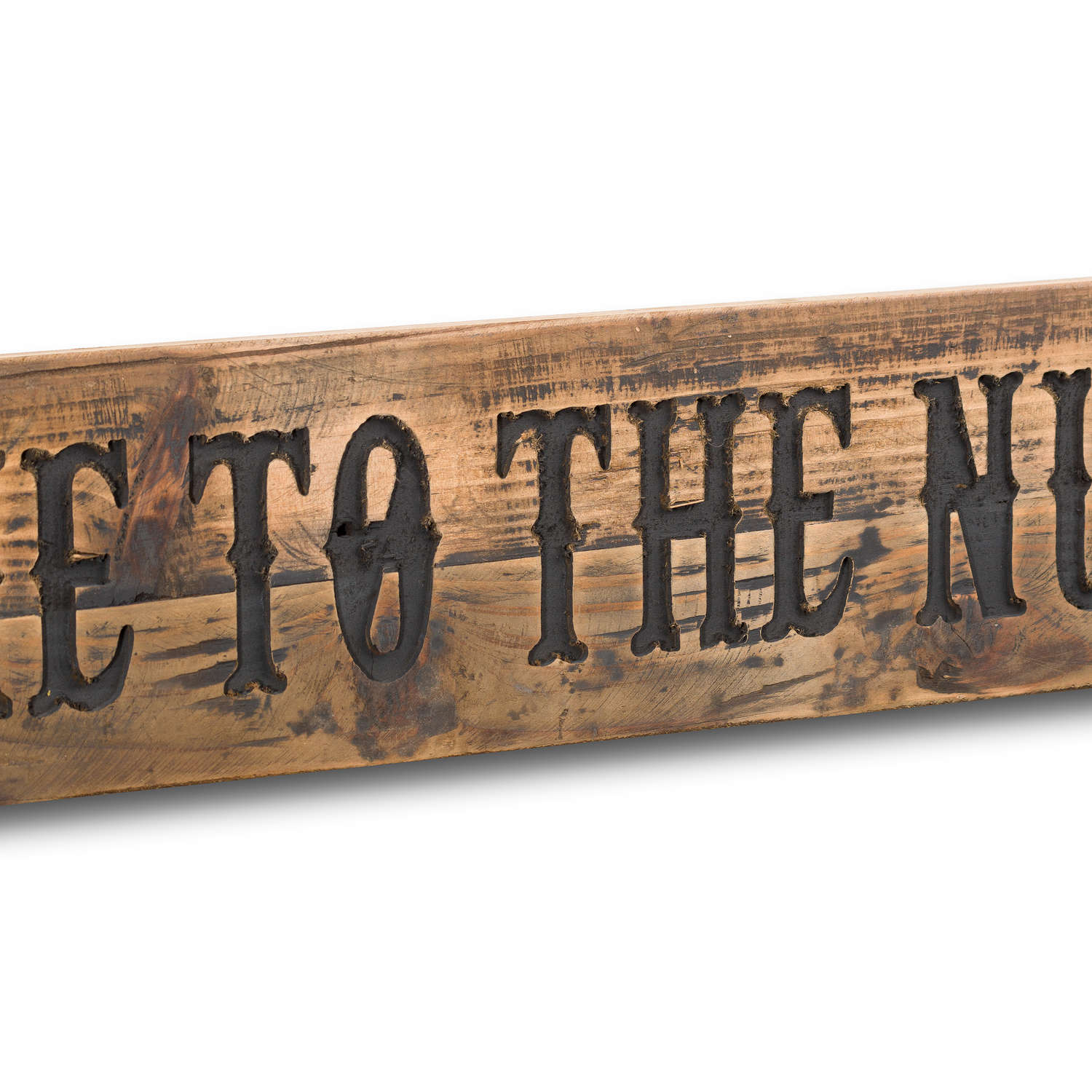 Nut House Rustic Wooden Message Plaque - Image 2
