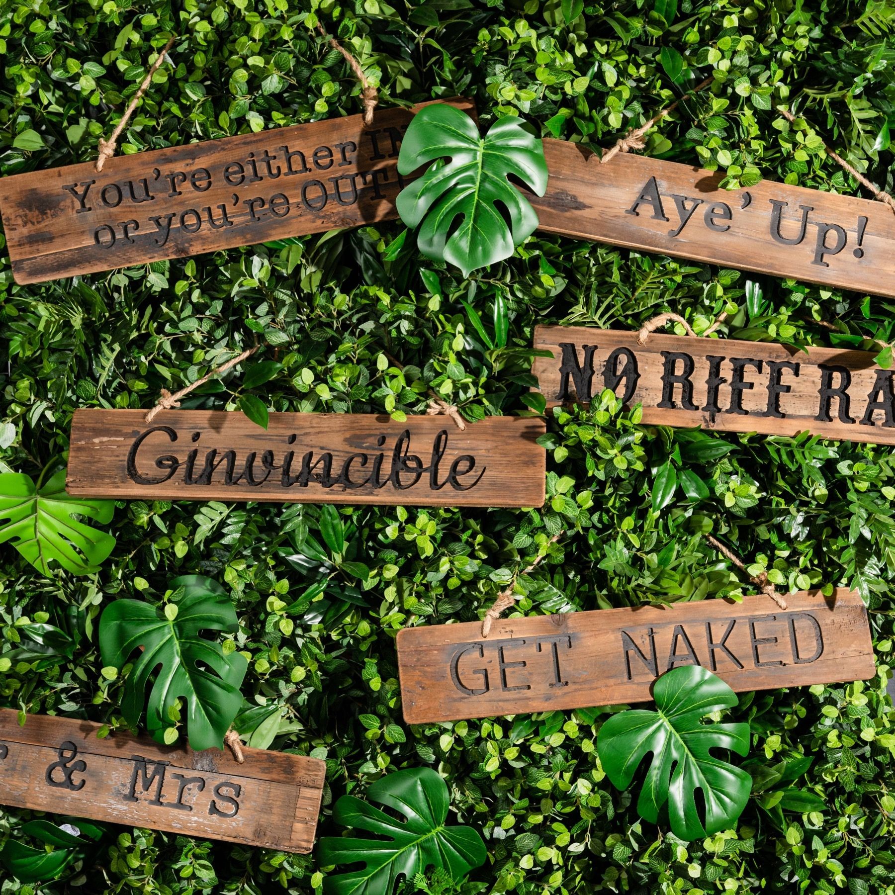 Ginvincible Rustic Wooden Message Plaque - Image 3