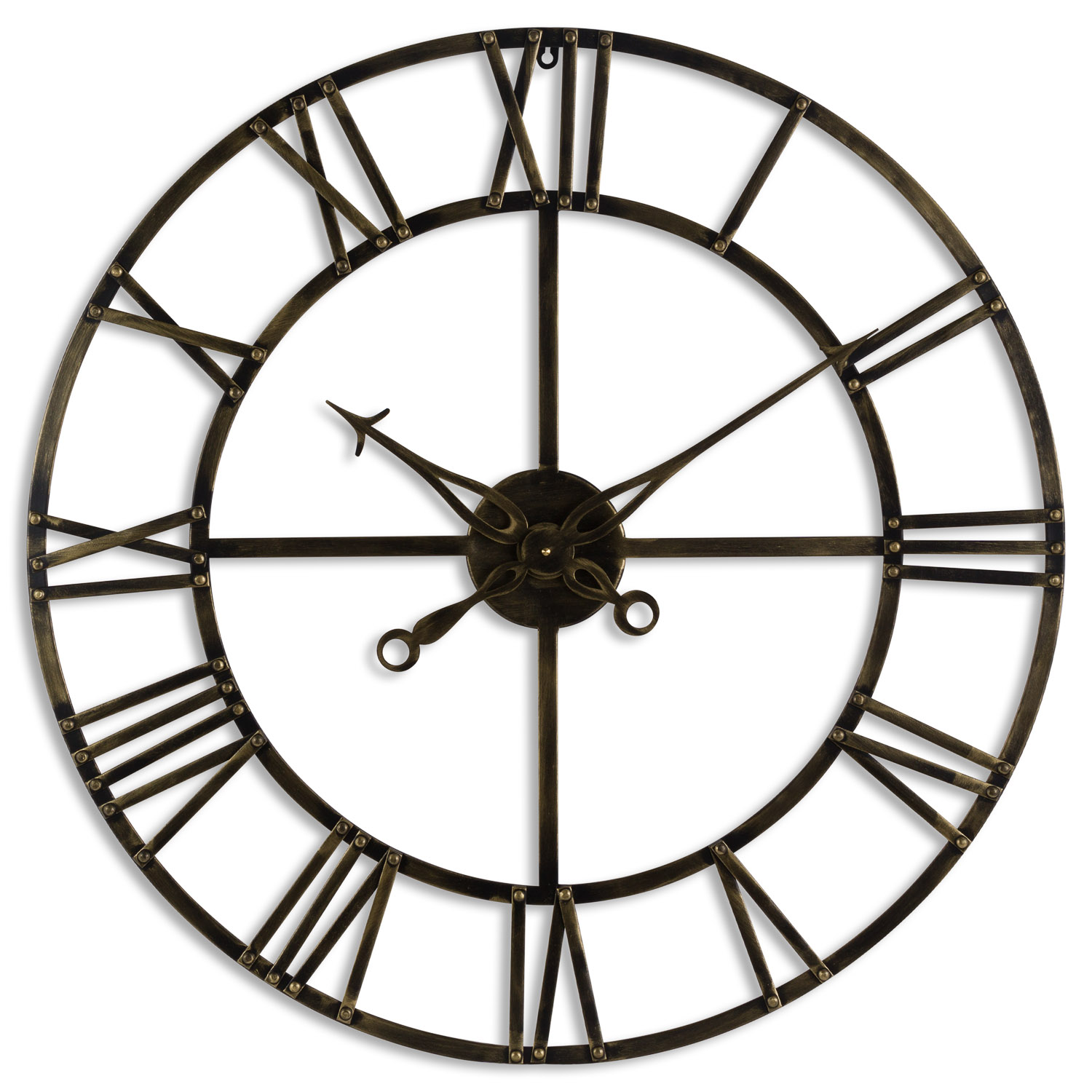 Small Antique Brass Skeleton Clock - Image 1