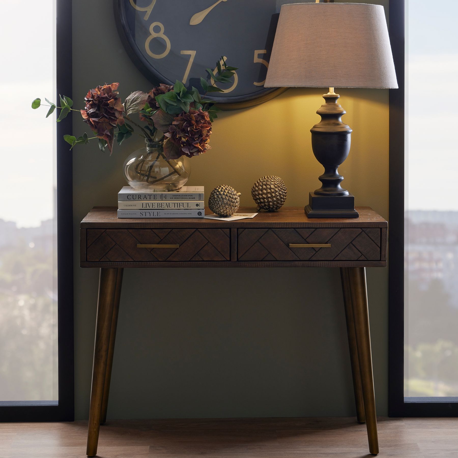 Havana Gold 2 Drawer Console Table - Image 3
