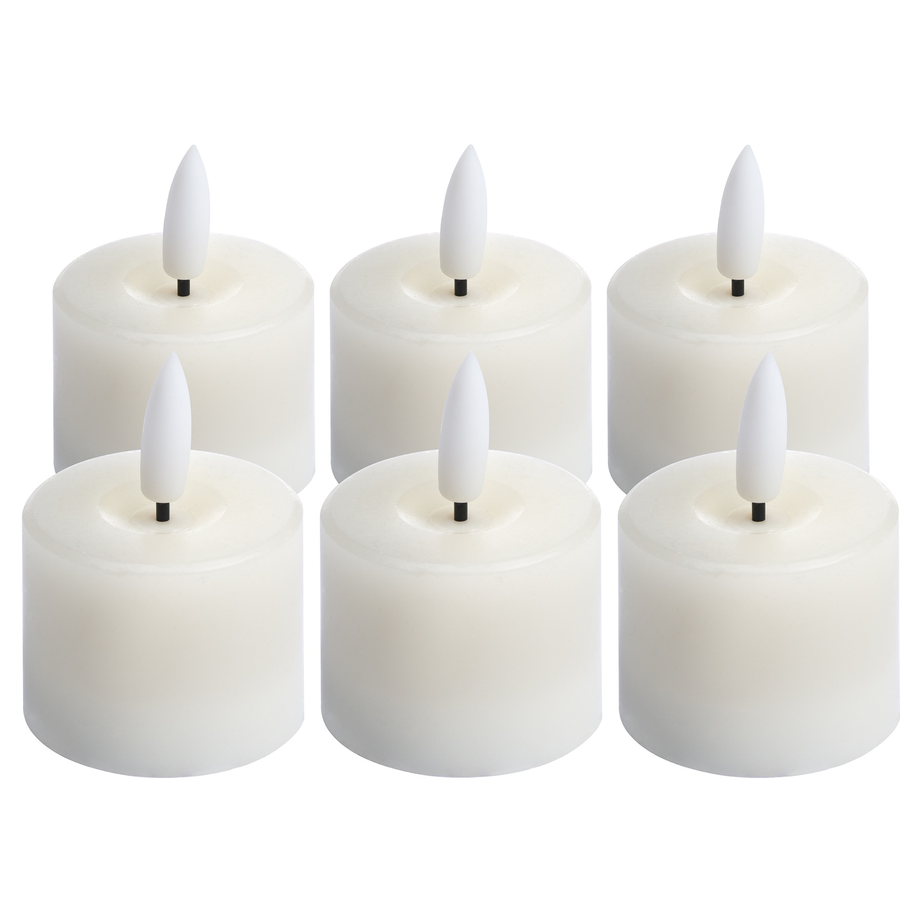 Luxe Collection Set Of 6 Natural Glow Led Tealight Candles - Image 1