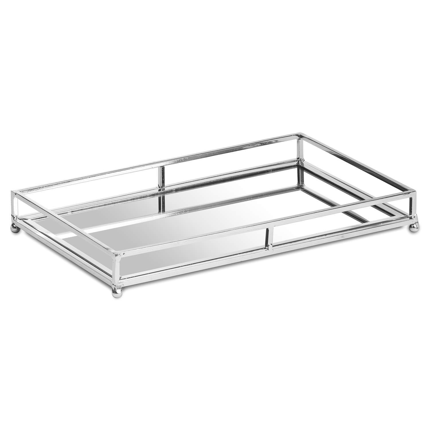 Set Of Two Rectangular Silver Bar Trays - Image 3