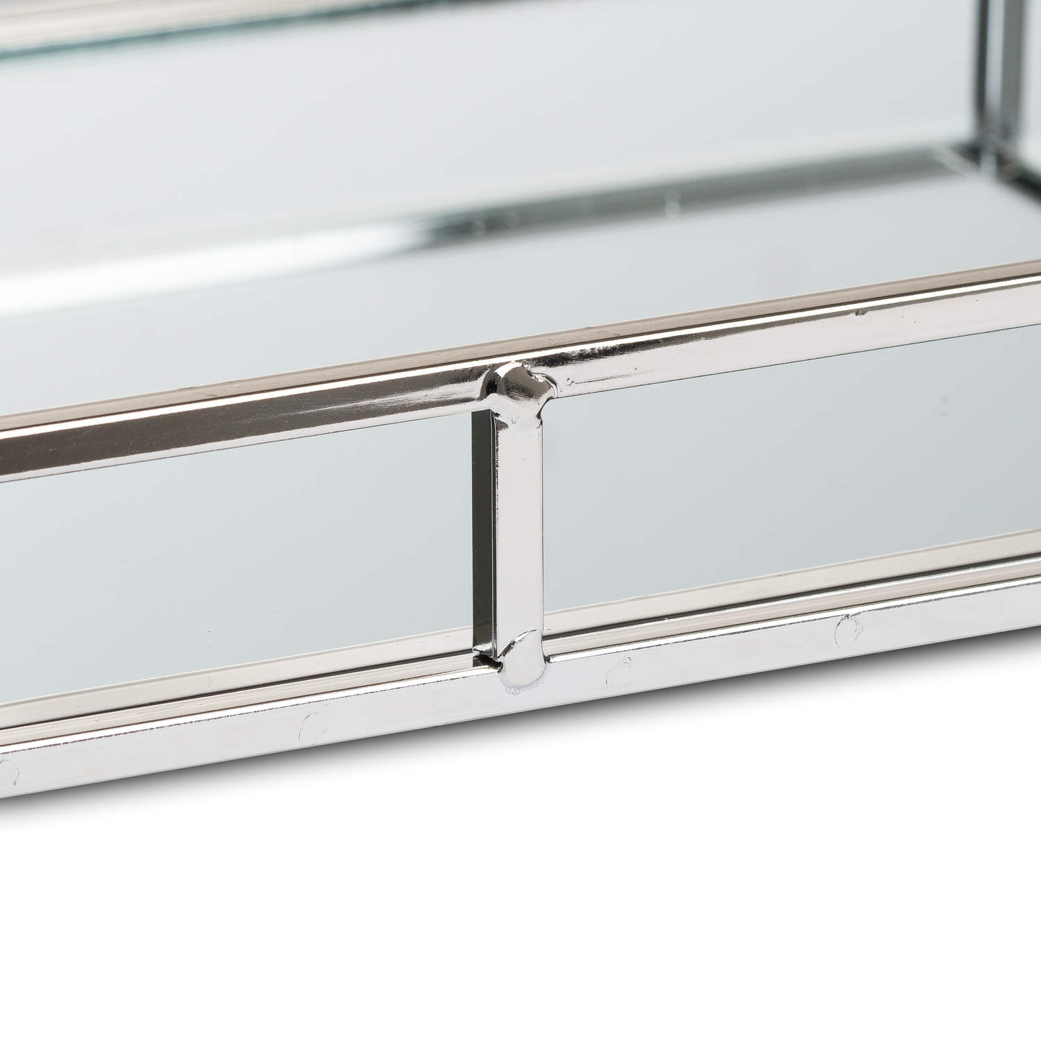 Set Of Two Rectangular Silver Bar Trays - Image 4
