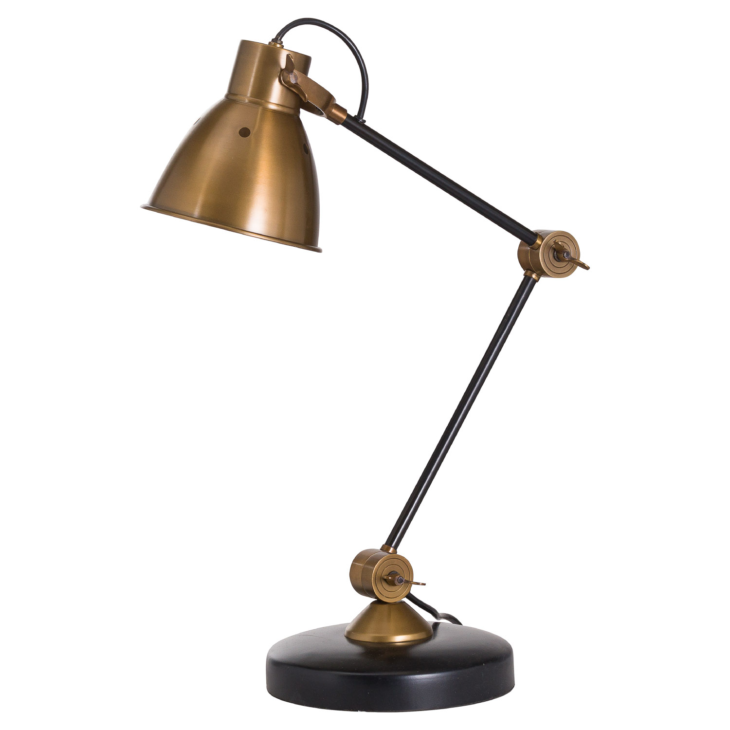 Adjustable Black And Gold Industrial Table Lamp | Wholesale by Hill