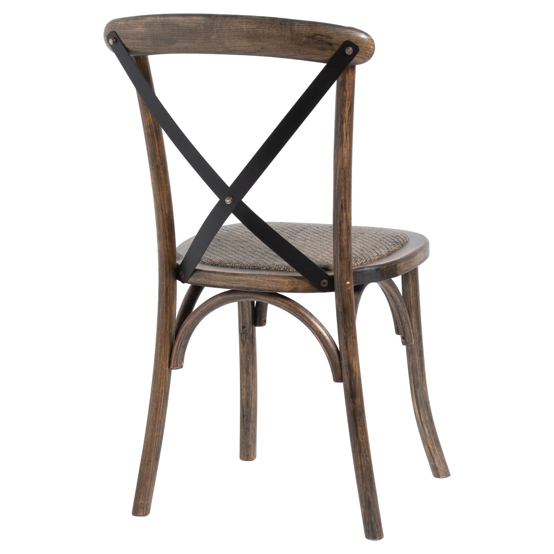 Oak Cross Back Dining Chair - Image 3