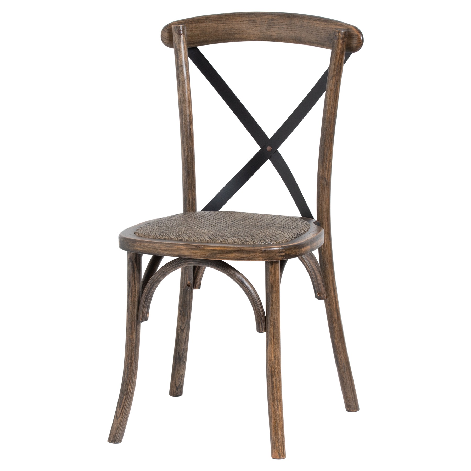 Oak Cross Back Dining Chair - Image 1