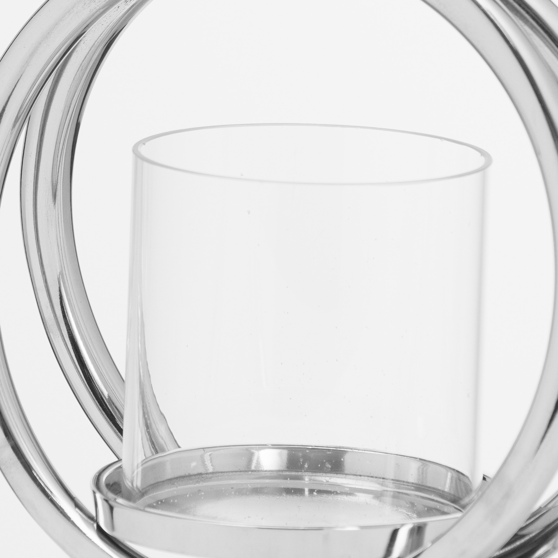 Ohlson Silver Twin loop Candle Holder - Image 2
