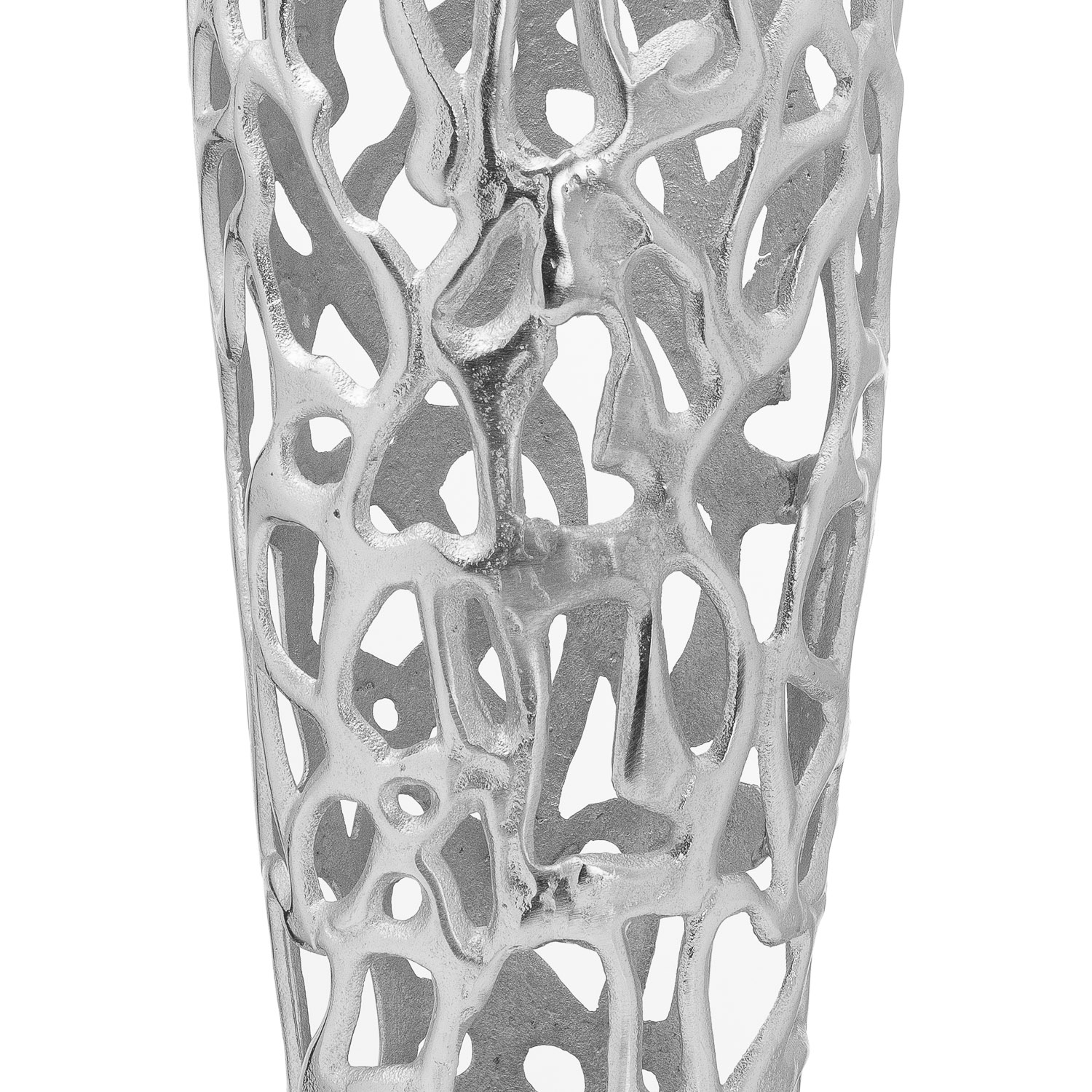 Ohlson Silver Perforated Coral Inspired Vase - Image 2
