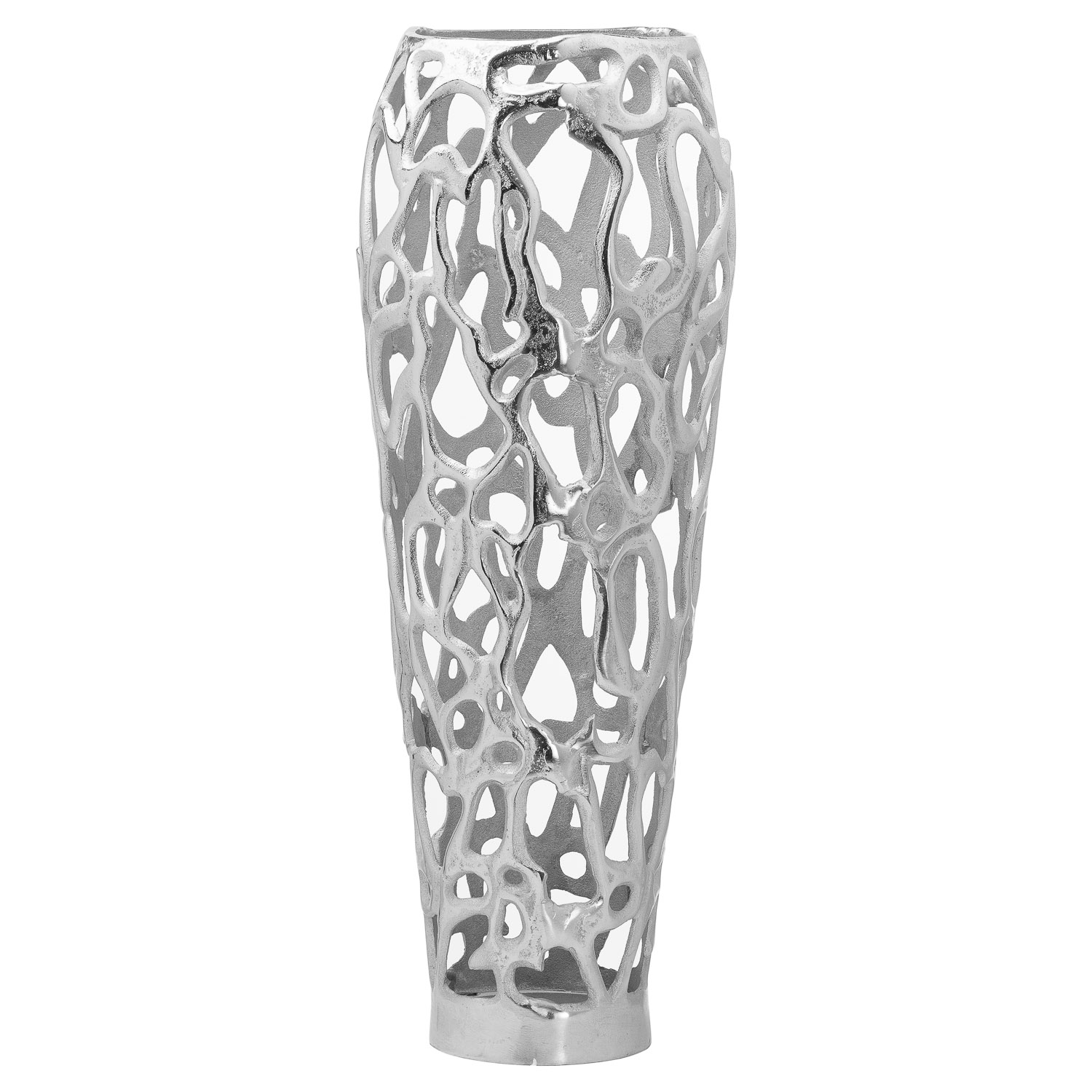 Ohlson Silver Large Perforated Coral Inspired Vase - Image 1