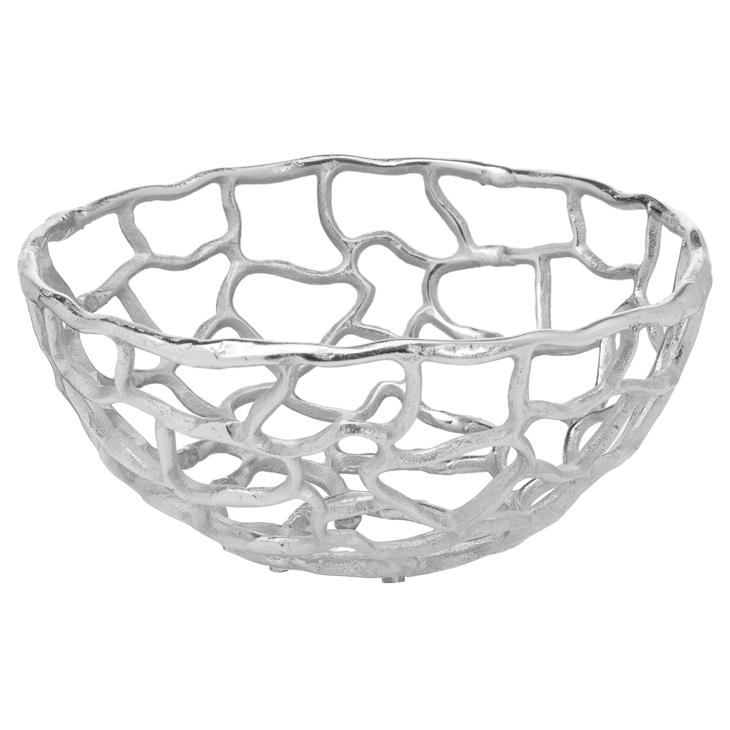 Ohlson Silver Perforated Coral Inspired Bowl Small - Image 1