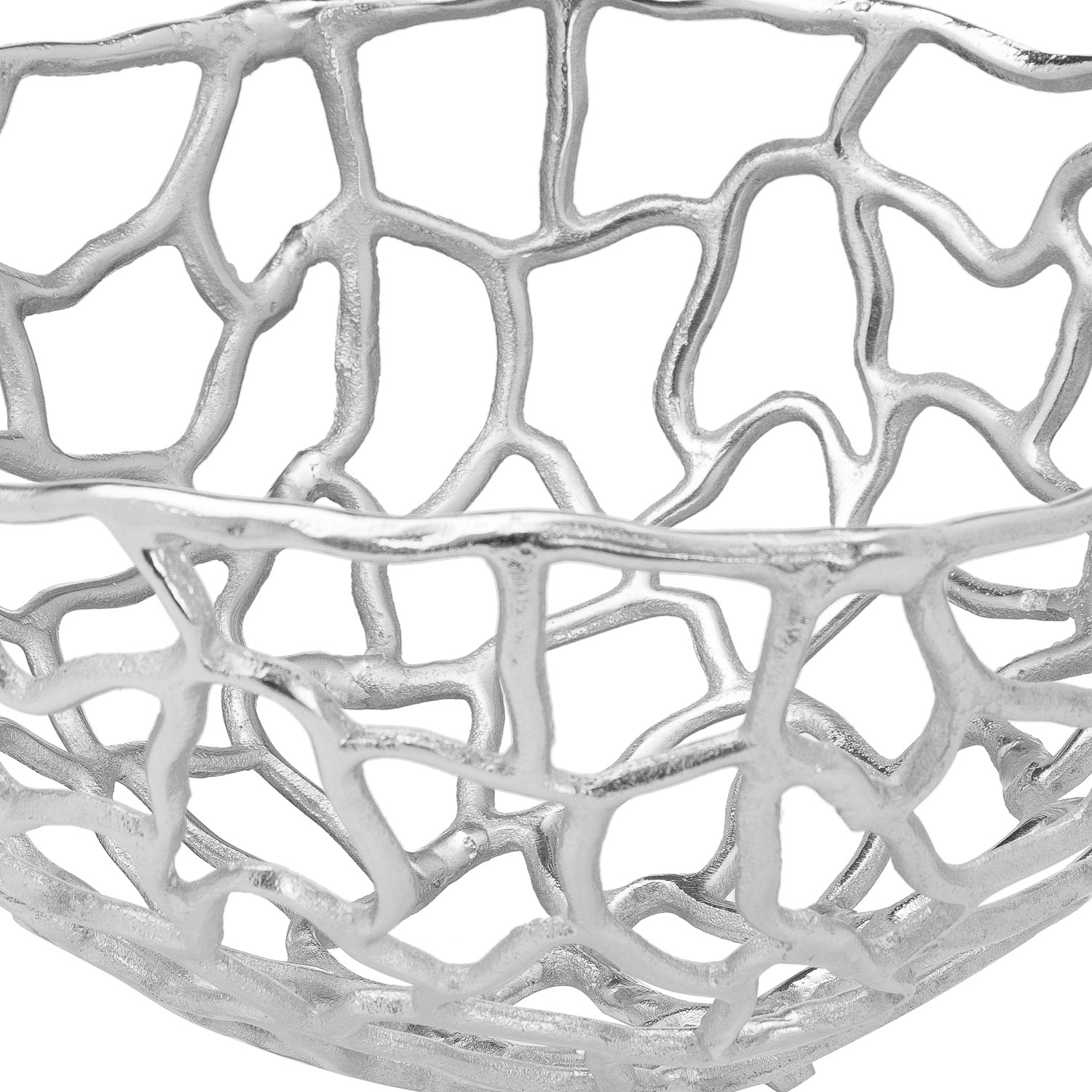 Ohlson Silver Perforated Coral inspired Bowl Large - Image 2