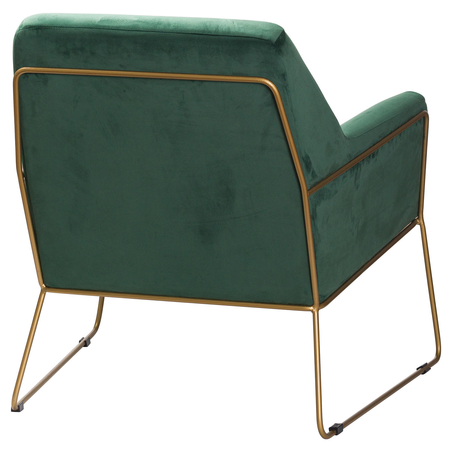 Kariss Framed Emerald Green Velvet Club Chair - Image 3