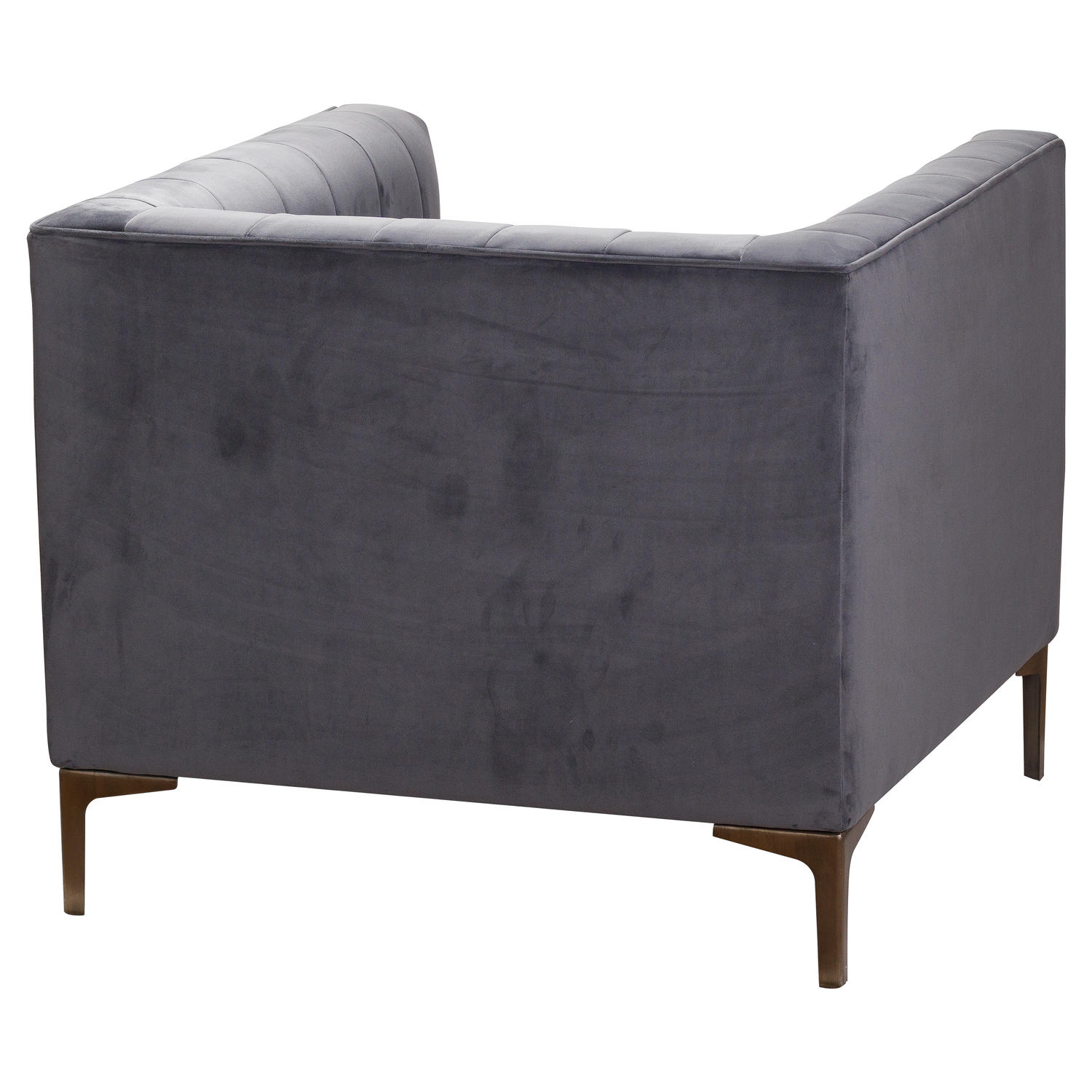Emperor Grey Velvet Arm Chair - Image 3