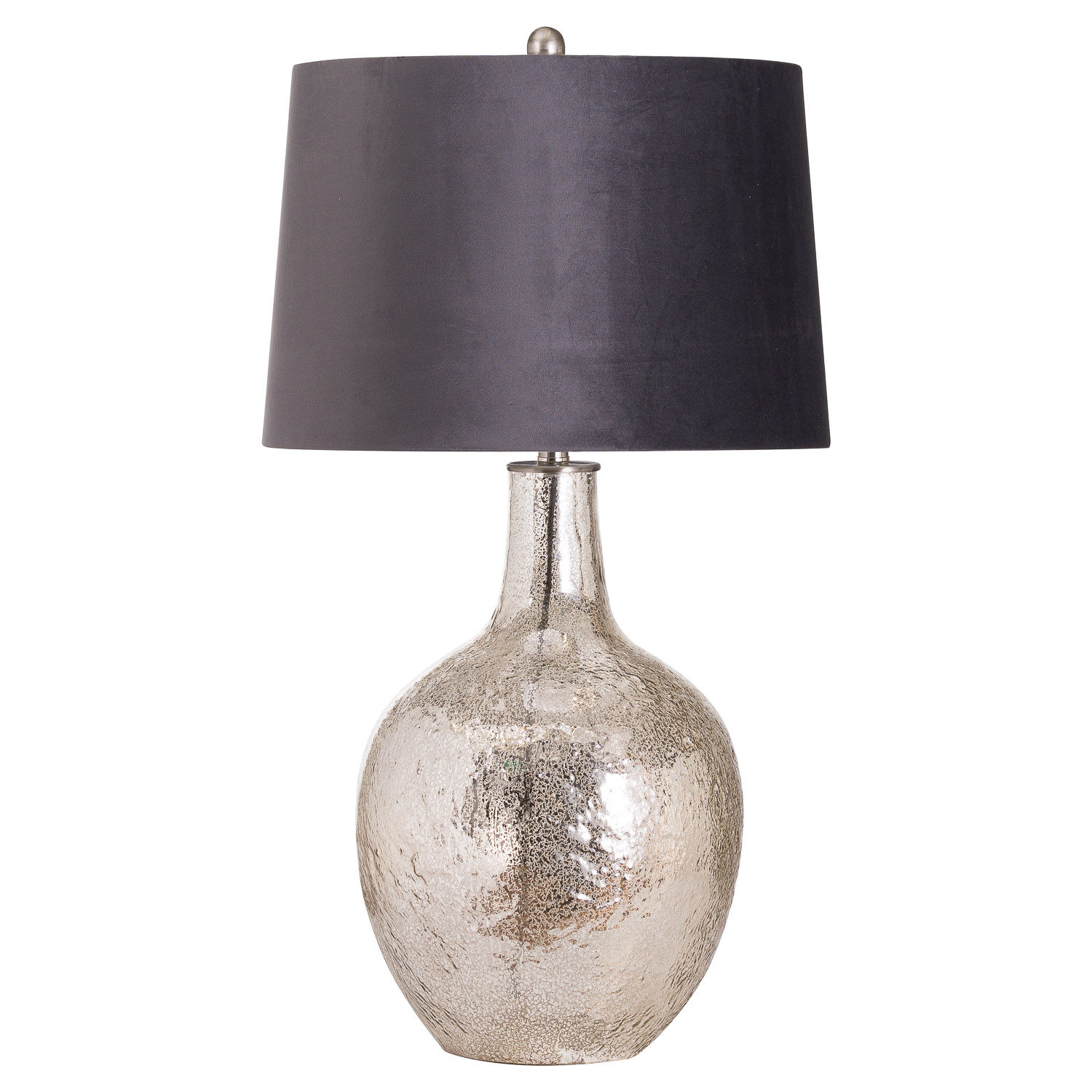 Harmony Table Lamp With Grey Velvet Shade - Image 1