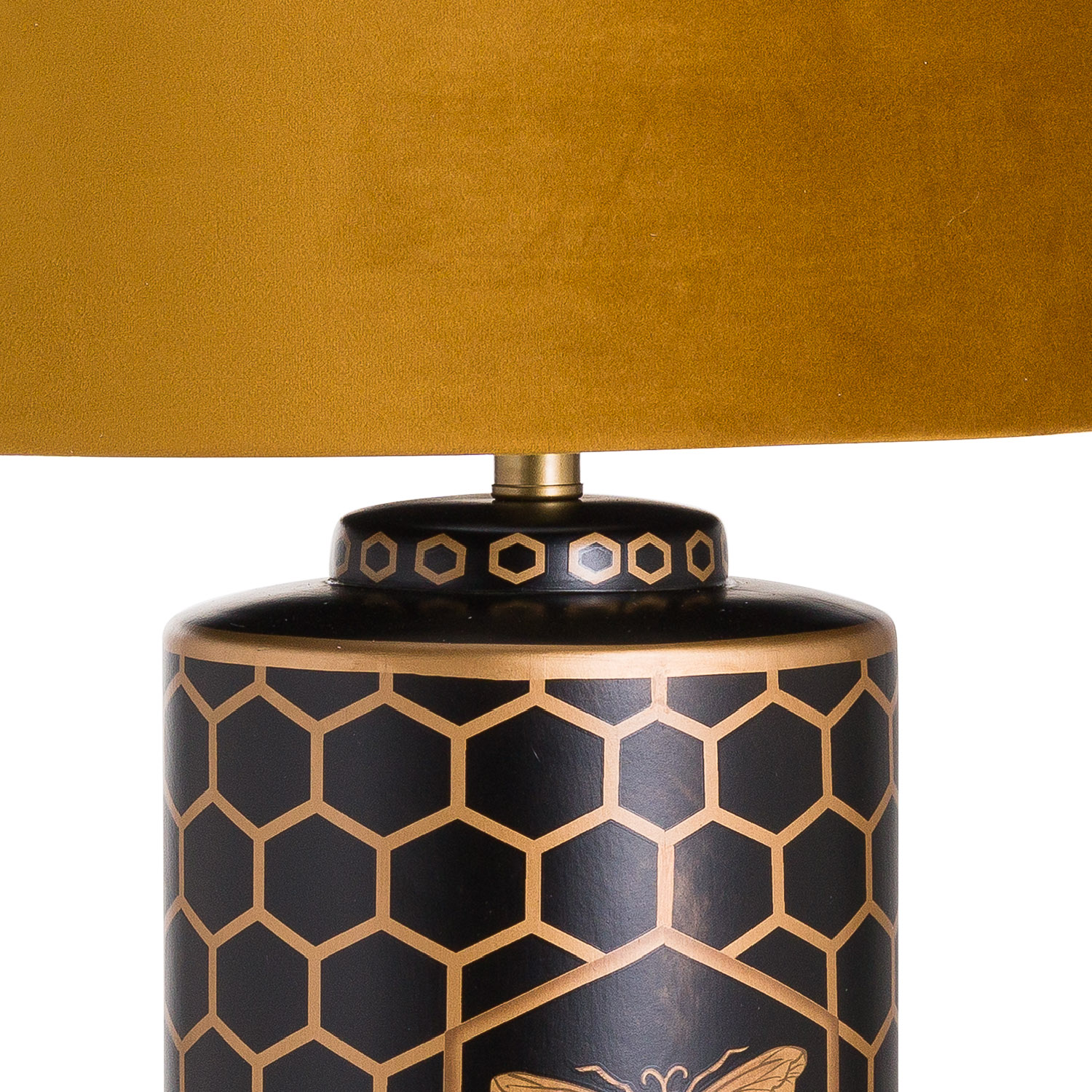 Harlow Bee Table Lamp With Mustard Shade - Image 2