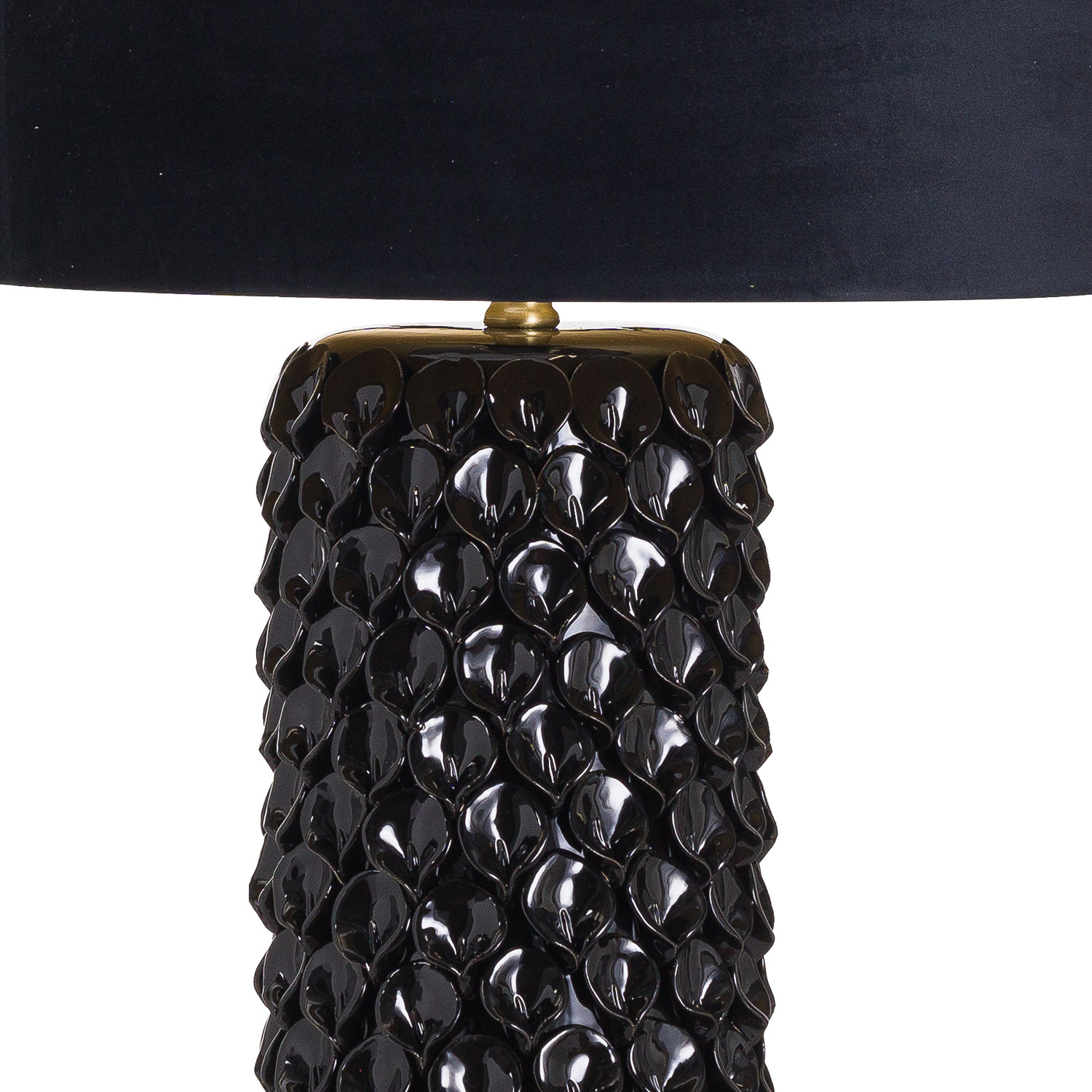 Barbro Table Lamp With Black Velvet Shade - Image 2