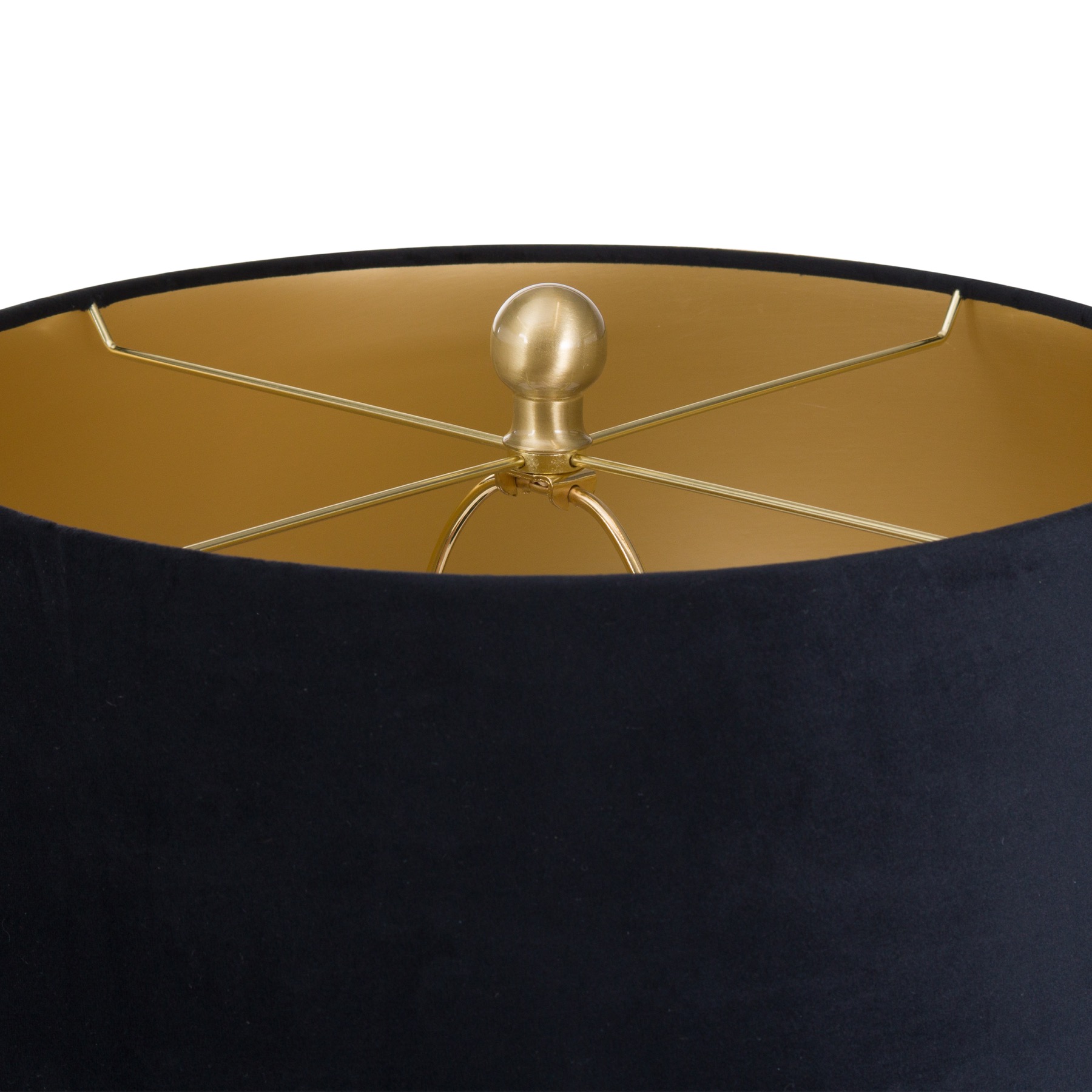 Barbro Table Lamp With Black Velvet Shade - Image 3