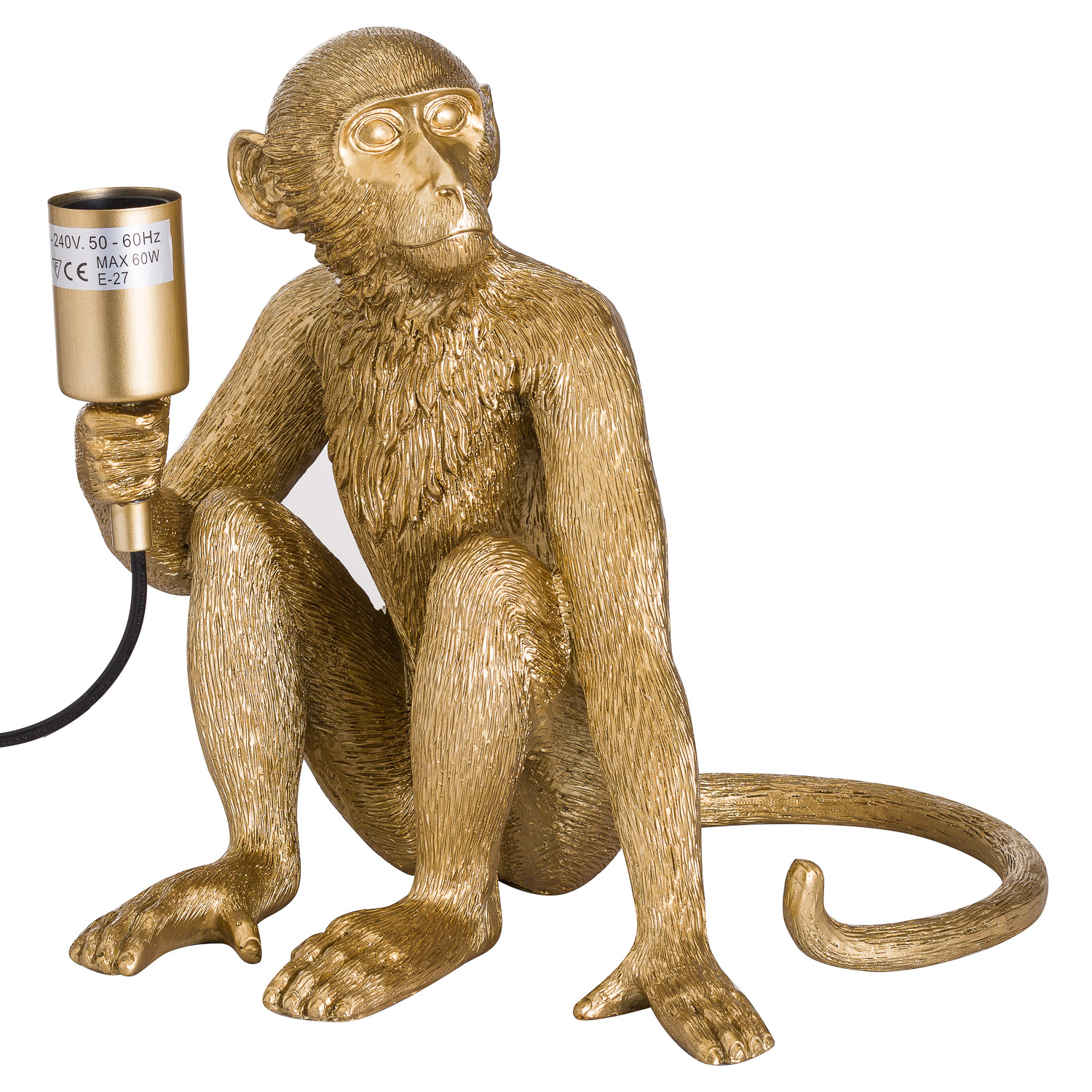 George The Monkey Gold Table Lamp - Image 1