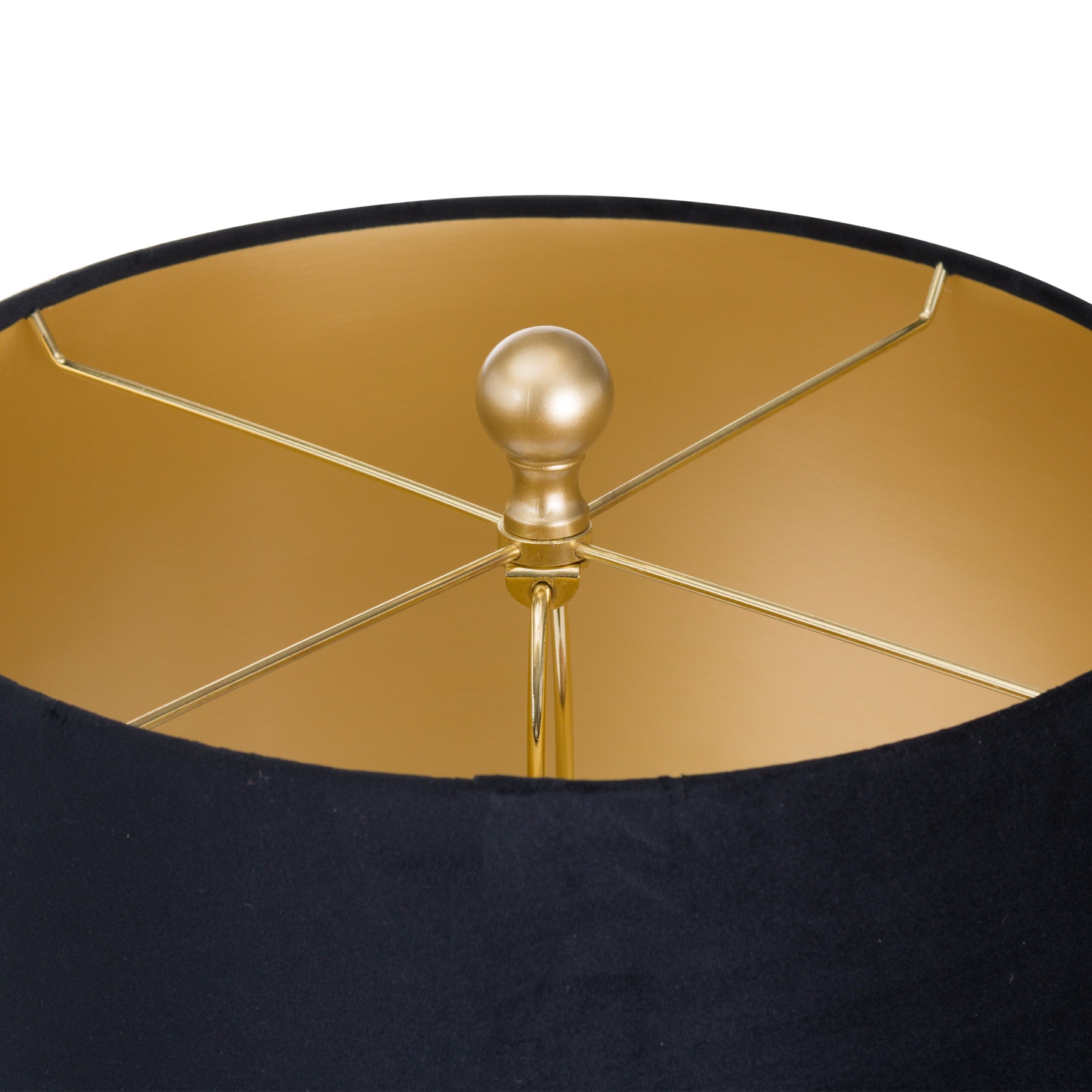 Jem Honey Comb Gold Table Lamp With Black Velvet Shade - Image 3