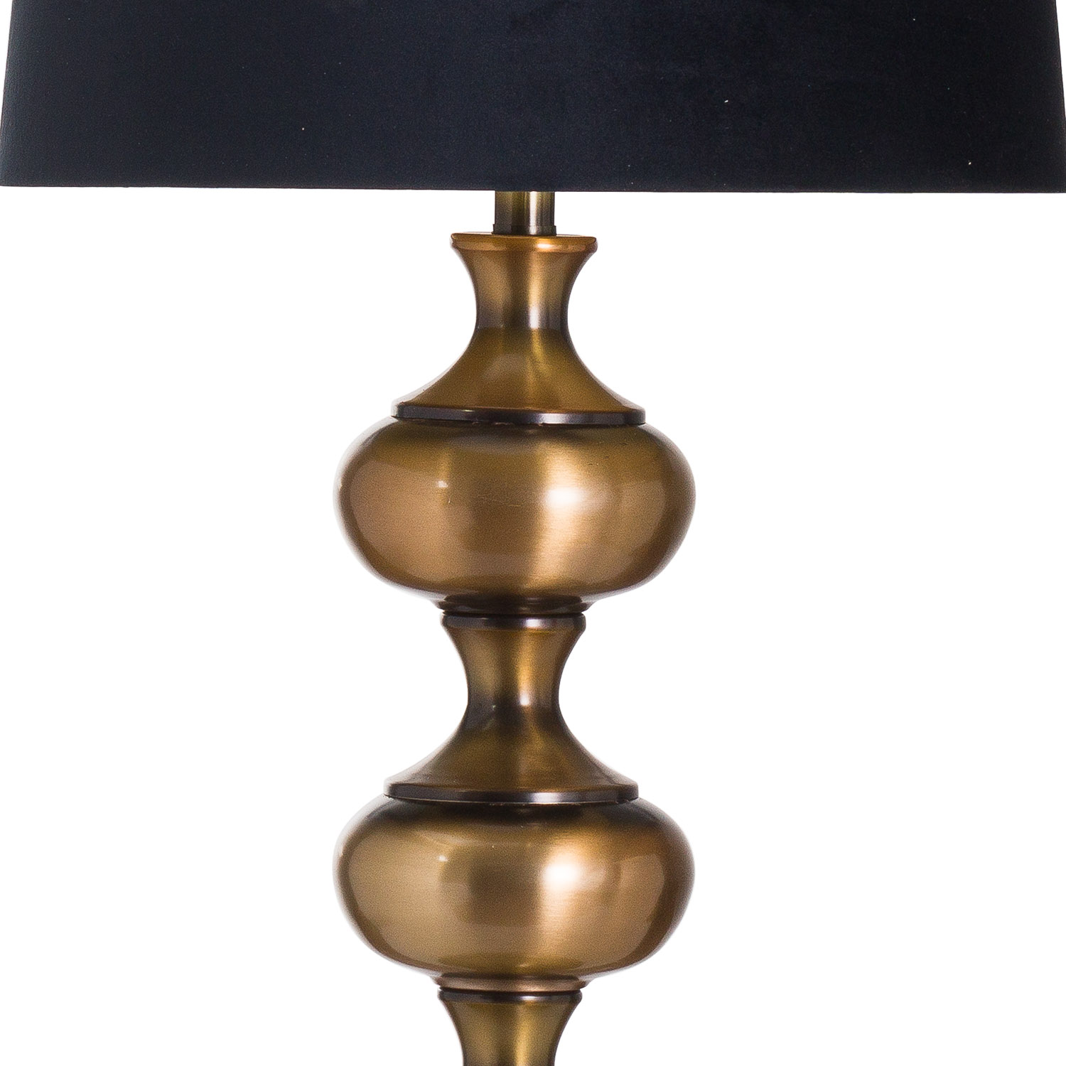 Santiago Bronze Table Lamp With Black Velvet Shade - Image 2