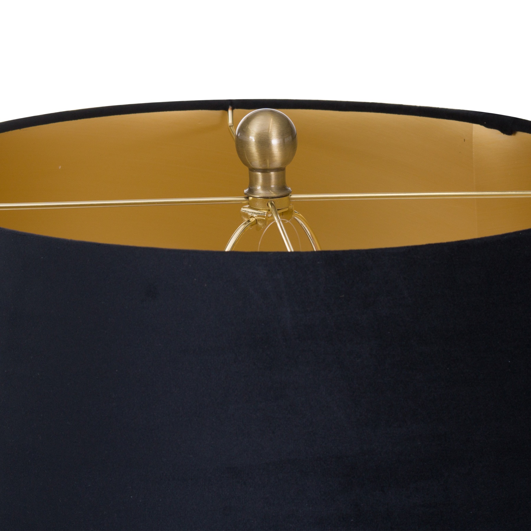 Santiago Bronze Table Lamp With Black Velvet Shade - Image 3