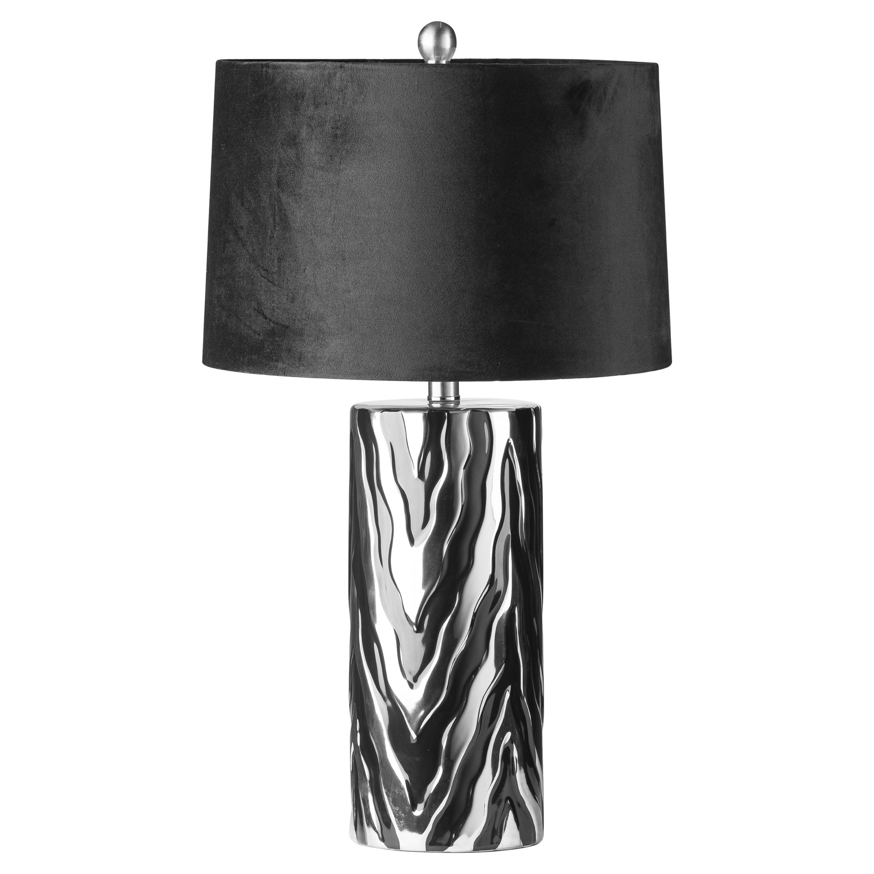 Jaspa Table Lamp With Black Velvet Shade - Image 1