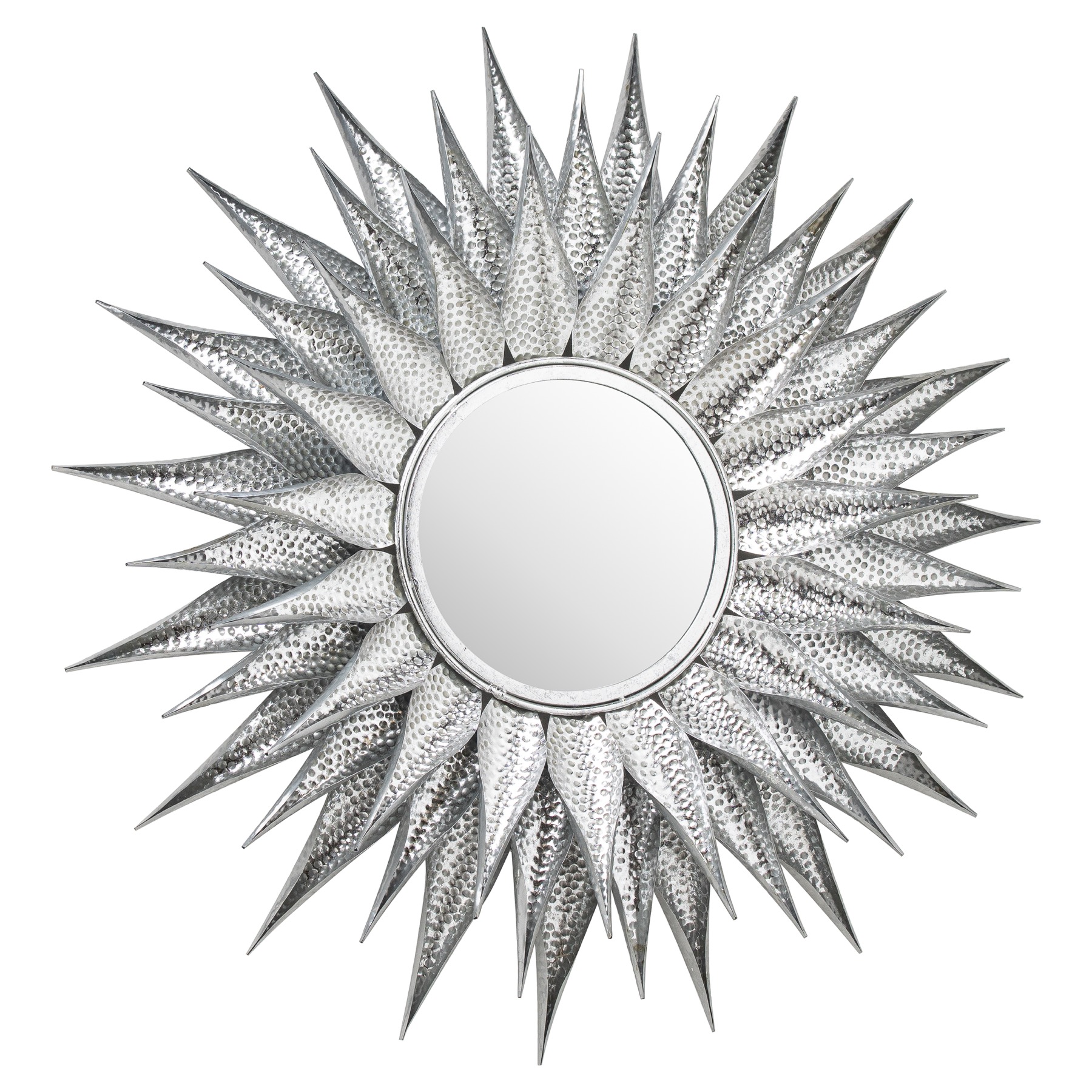 Ohlson Silver Large Sunburst Mirror